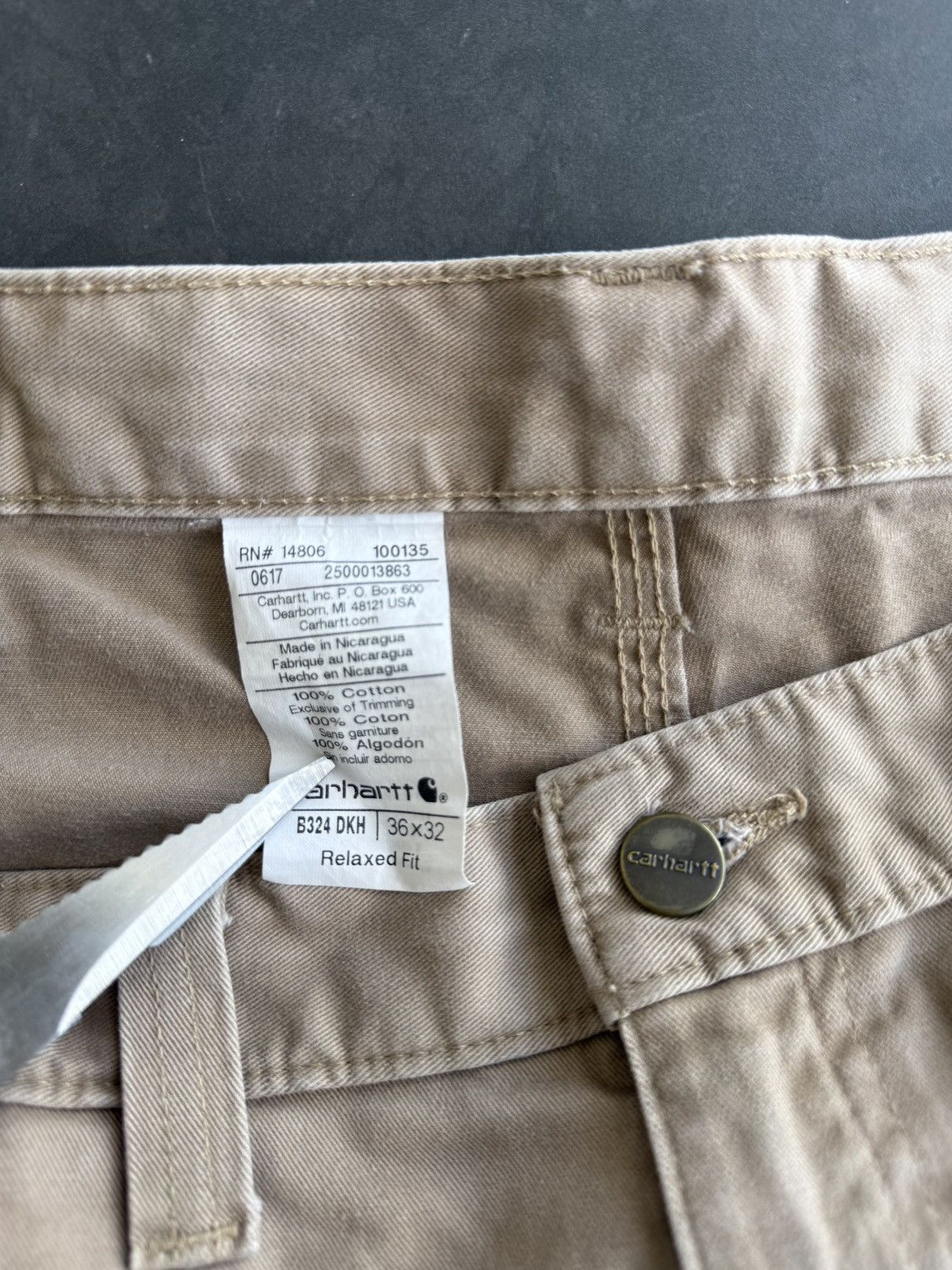 Carhartt × Carhartt Wip × Vintage Vintage Carhartt Carpenter Work Pants Khaki Size US 36 / EU 52 - 2 Thumbnail