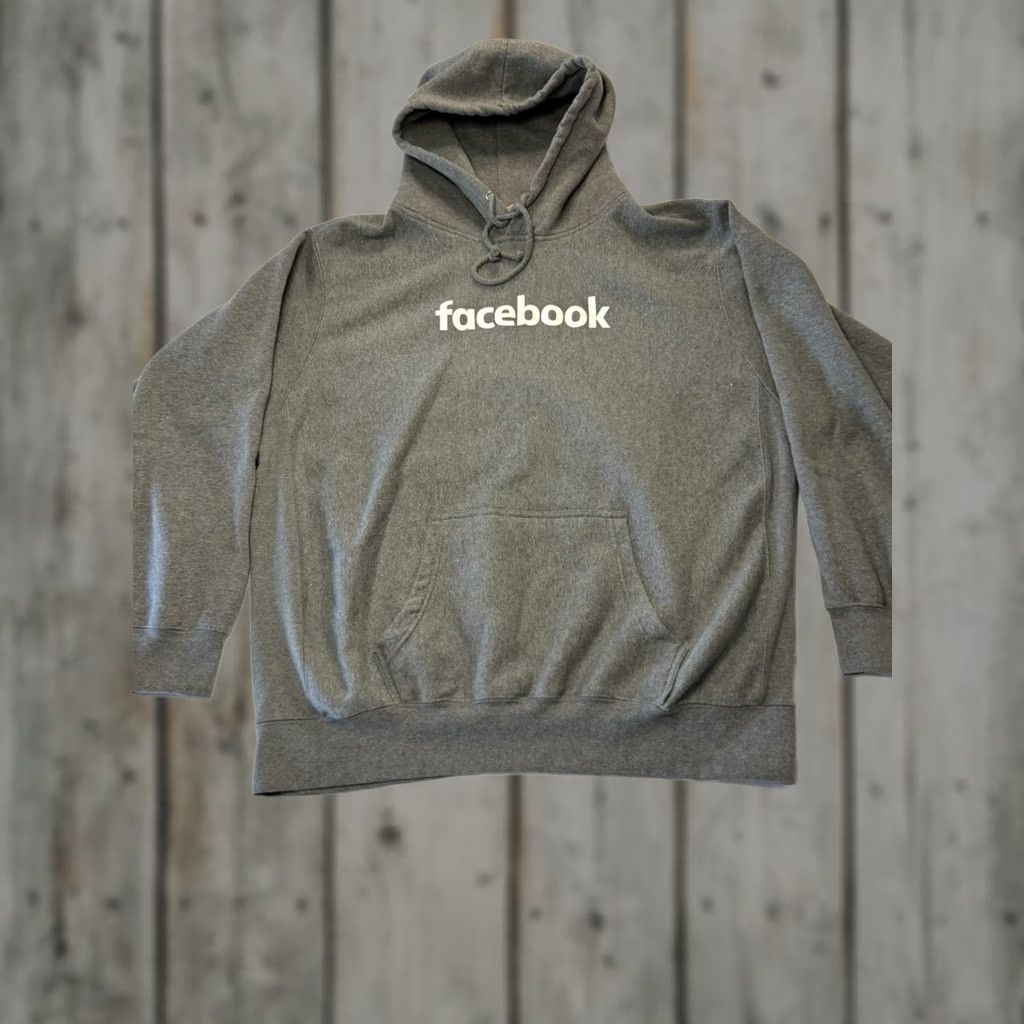 Vintage VINTAGE Facebook Pro Weave Hoodie Sweatshirt Mens XL Gray MV Sport Pullover Y2K Graphic Print Size US XL / EU 56 / 4 - 1 Thumbnail