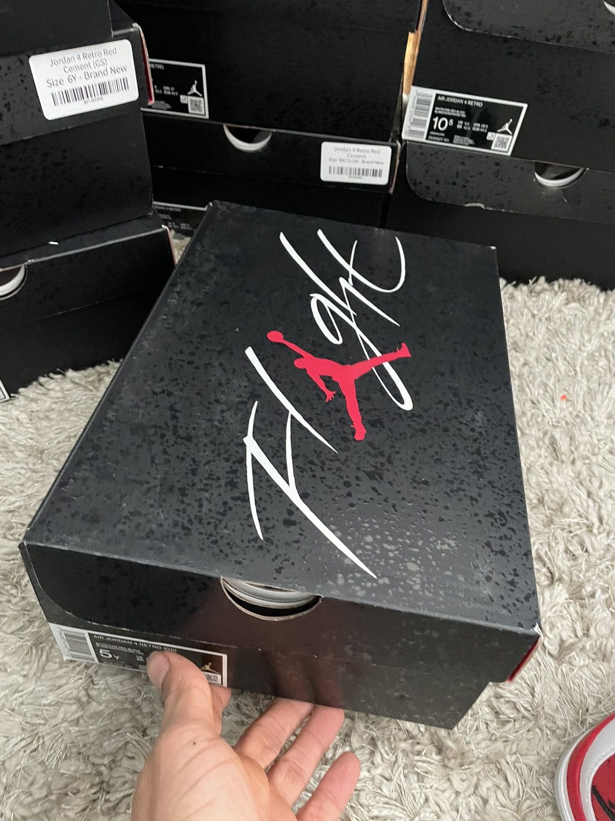 Jordan Brand Jordan 4 Red Cement Size US 5 / EU 37 - 10 Thumbnail