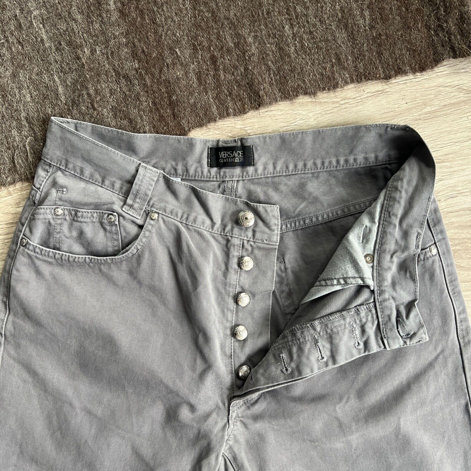 Versace Versace Classic V2 Vintage Gray Pants 8883AC Size US 34 / EU 50 - 6 Thumbnail