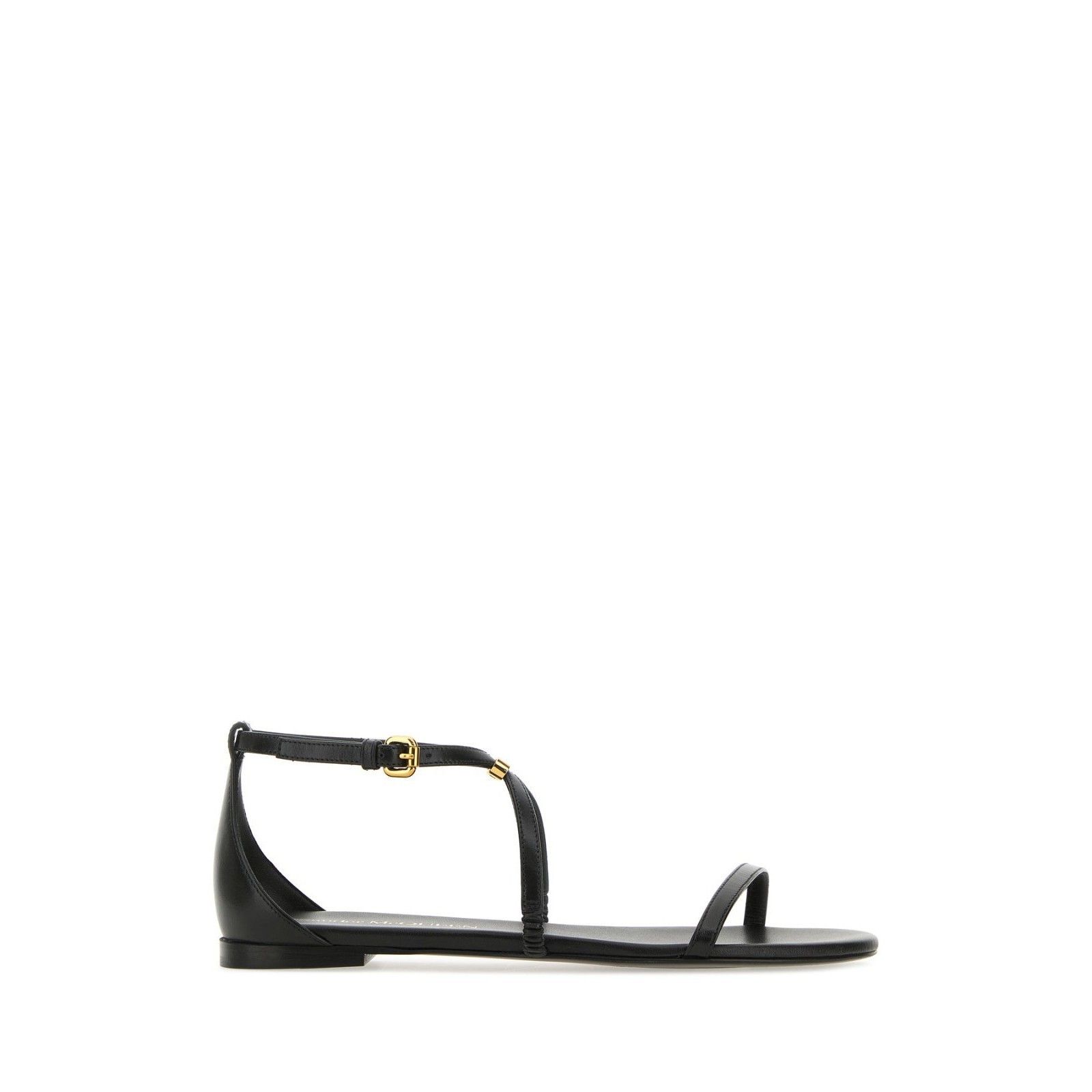 Alexander McQueen ALEXANDER MCQUEEN Black Leather Sandals New & Authentic (Wom Size US 8 / IT 38 - 1 Thumbnail