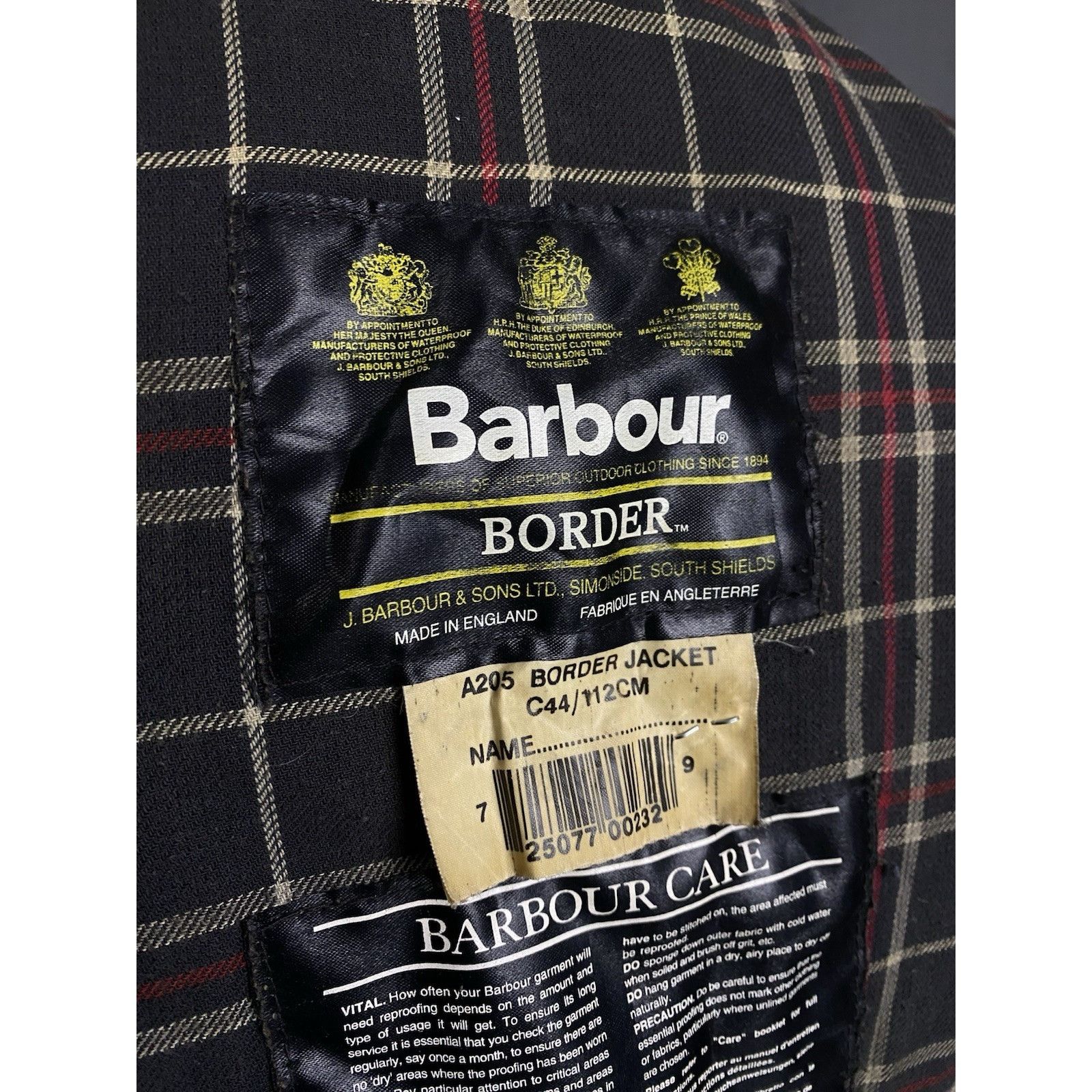 Barbour Barbour Border Vintage Men's Blue Waxed Jacket Size C44 Size US L / EU 52-54 / 3 - 11 Thumbnail