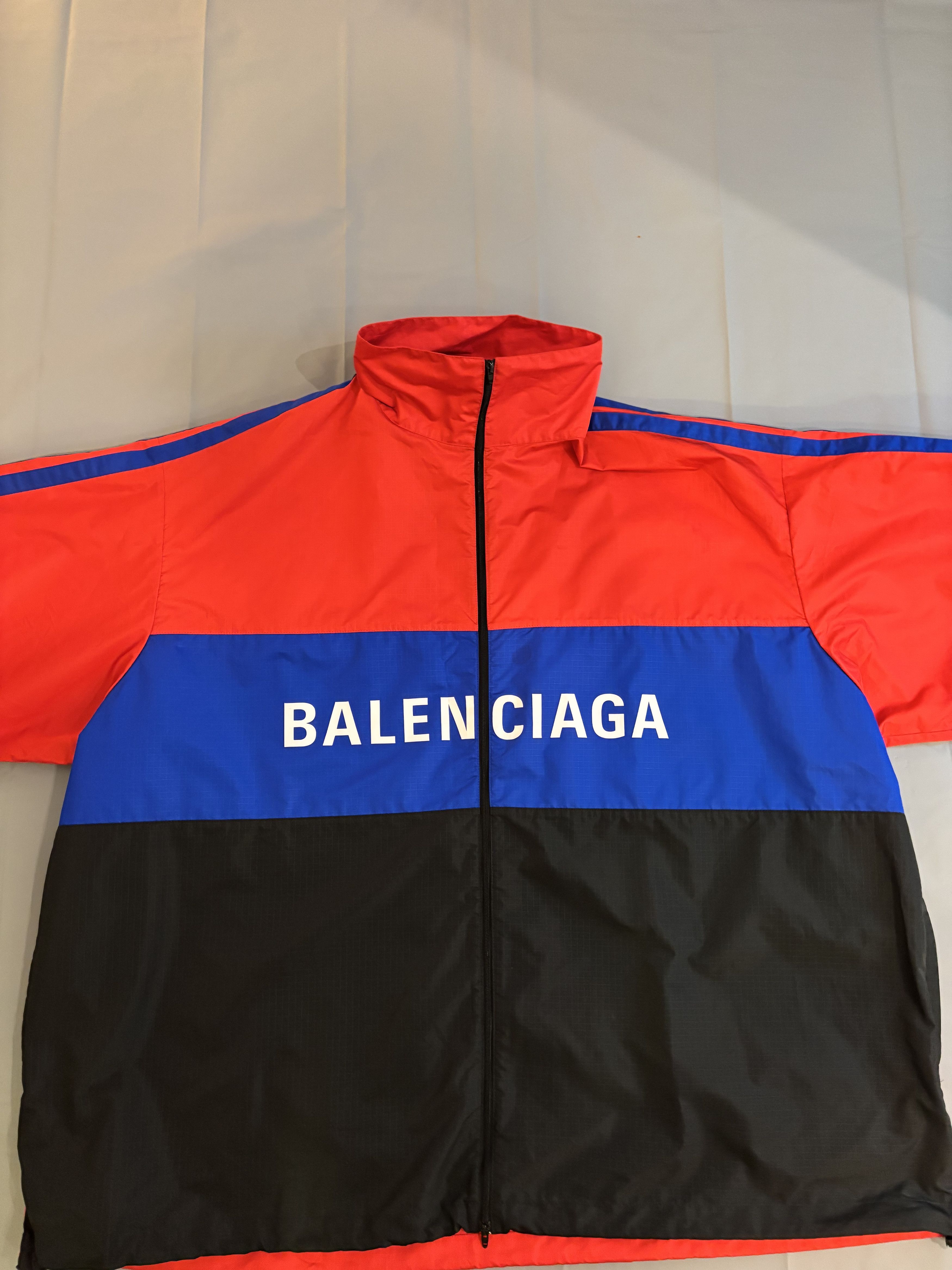 Balenciaga Coach jacket oversize Balenciaga rouge bleu noir Size US XL / EU 56 / 4 - 8 Thumbnail