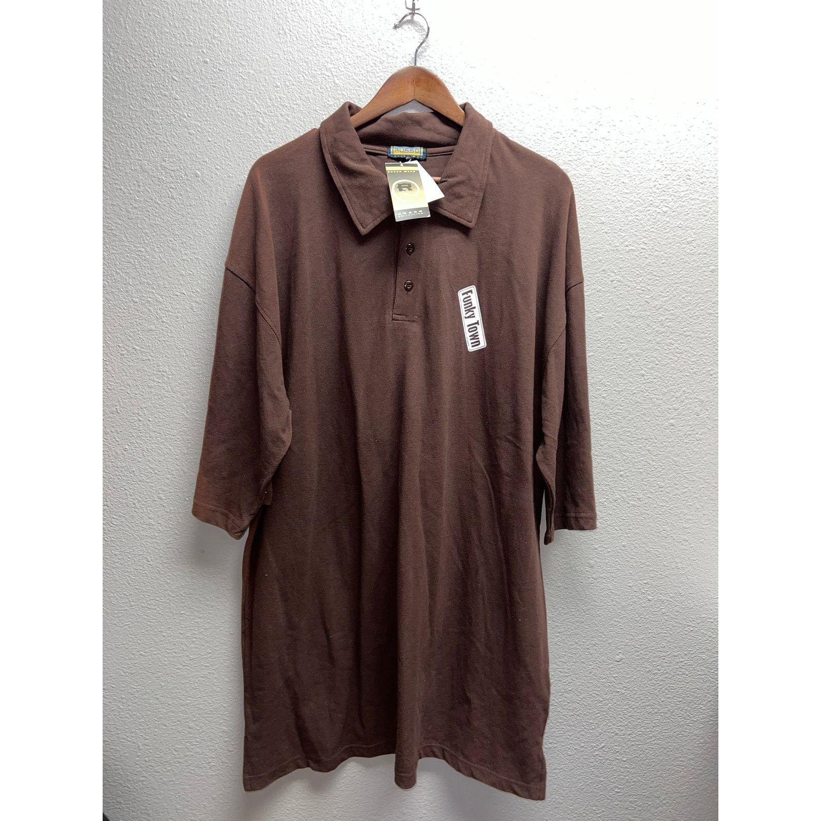 Vintage Vintage Russo Collection Polo Shirt Funky Town Texas 3XL Size US XXL / EU 58 / 5 - 1 Thumbnail