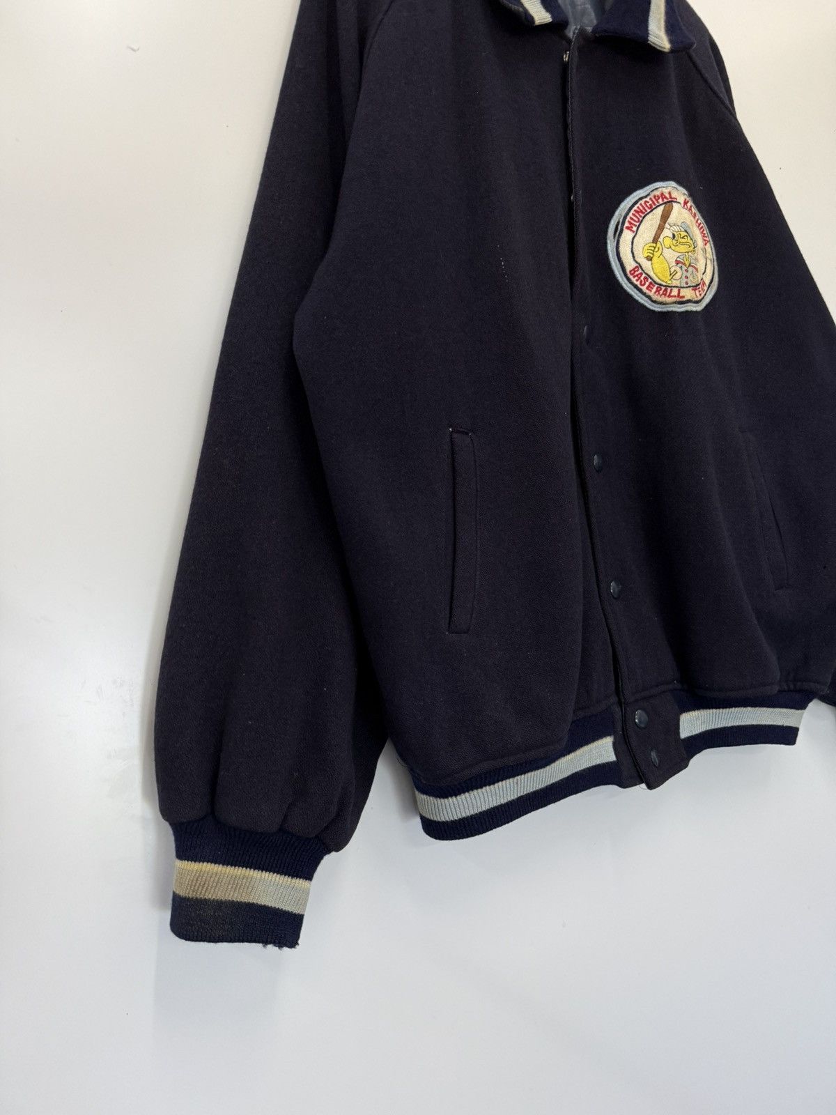 Vintage 🔥 Vintage 90's japan Baseball Team Reversible Varsity Jacket Size US L / EU 52-54 / 3 - 3 Thumbnail