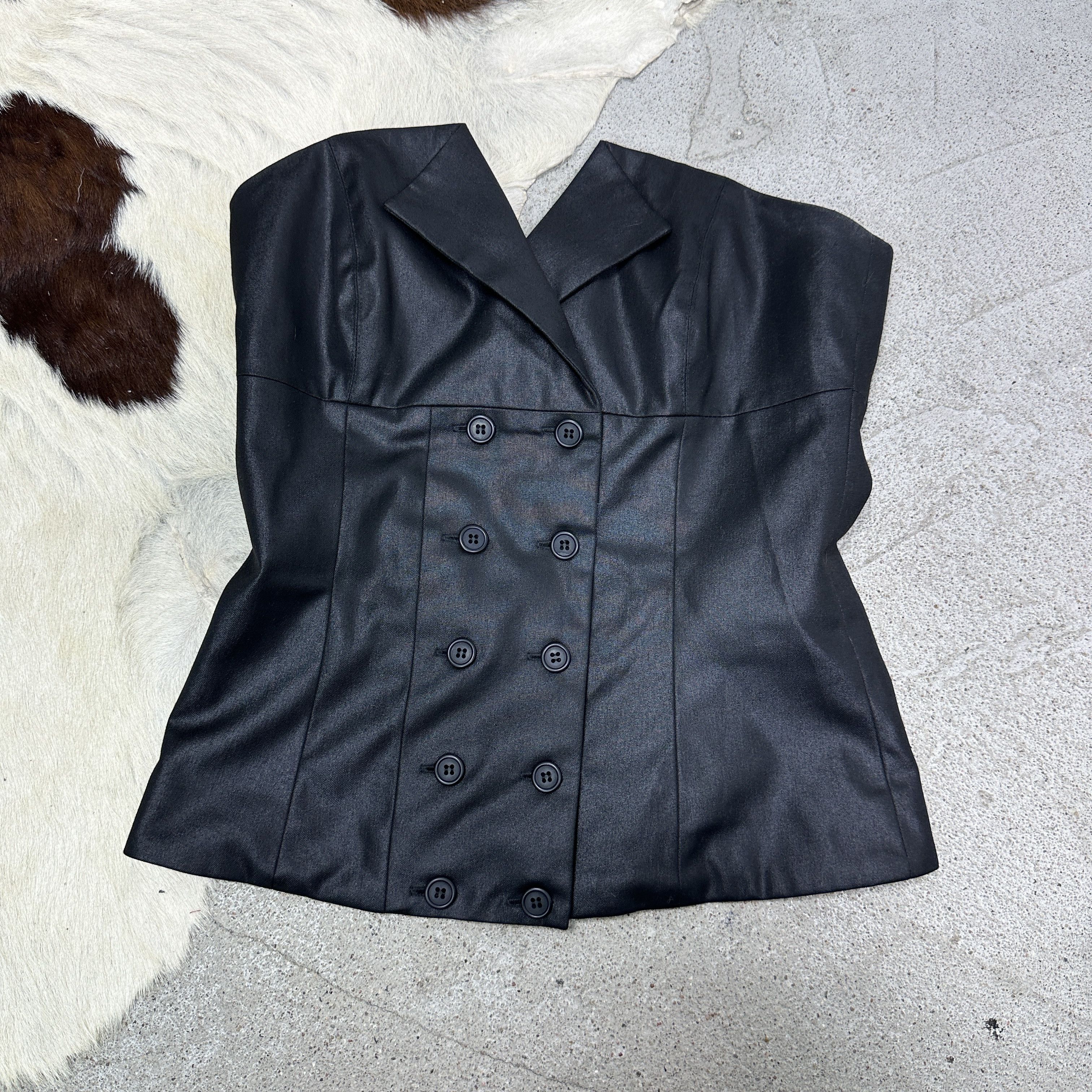 Vintage Vintage Avant Garde Buttoned Office Siren Corset Y2K Size XS / US 0-2 / IT 36-38 - 5 Thumbnail