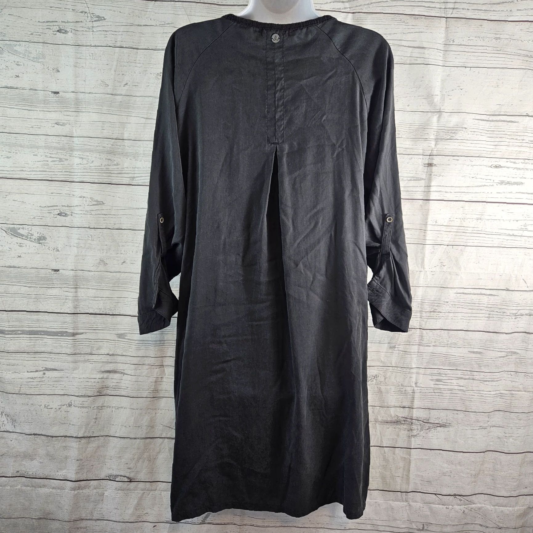 Prana Prana Womens Henley Dress XL Charcoal Gray 3/4 Sleeve Size XL / US 12-14 / IT 48-50 - 3 Thumbnail