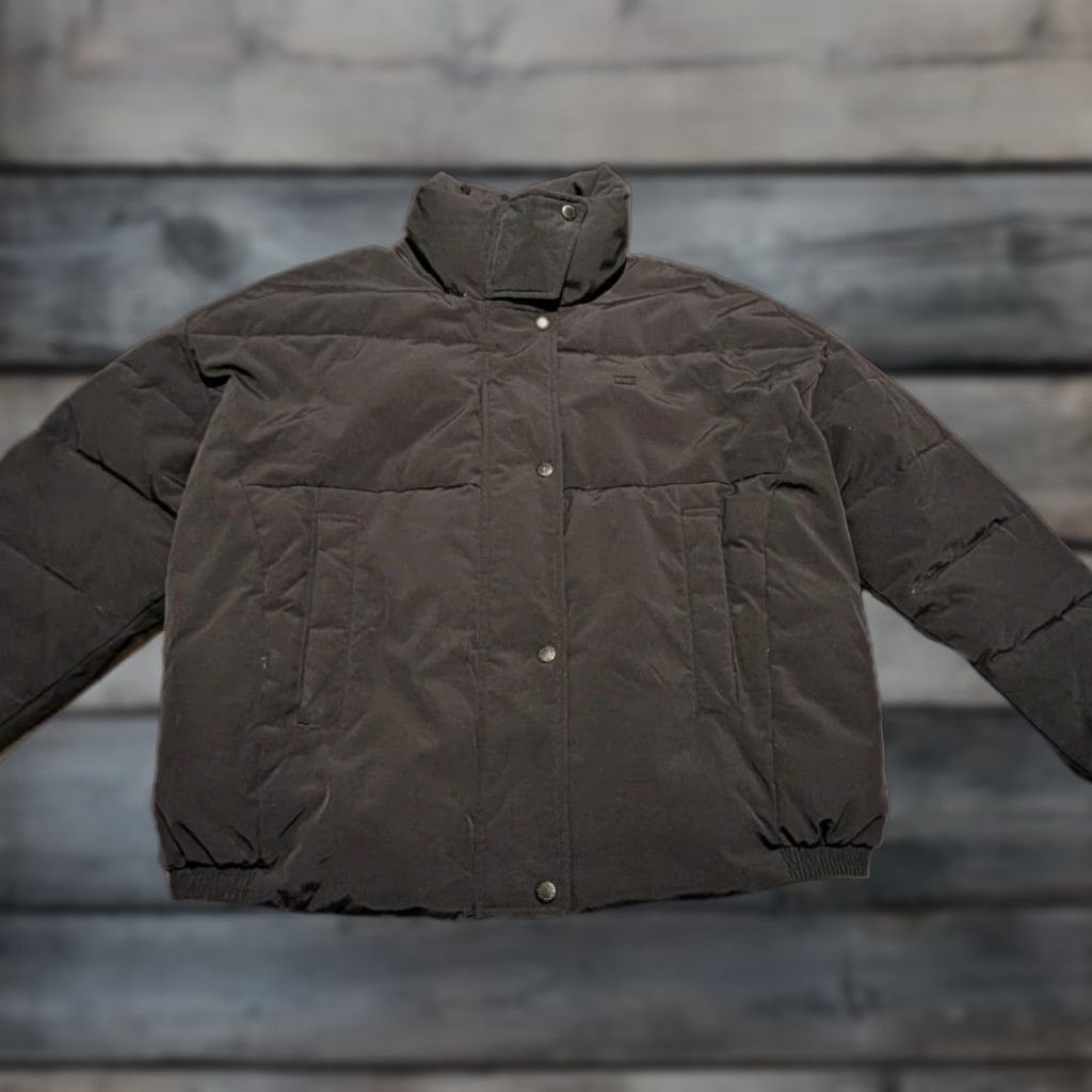 Levi's LEVI'S Womens Quilted Black Coat Puffer Zip Snap Size Large L Jacket Coat Size L / US 10 / IT 46 - 1 Thumbnail