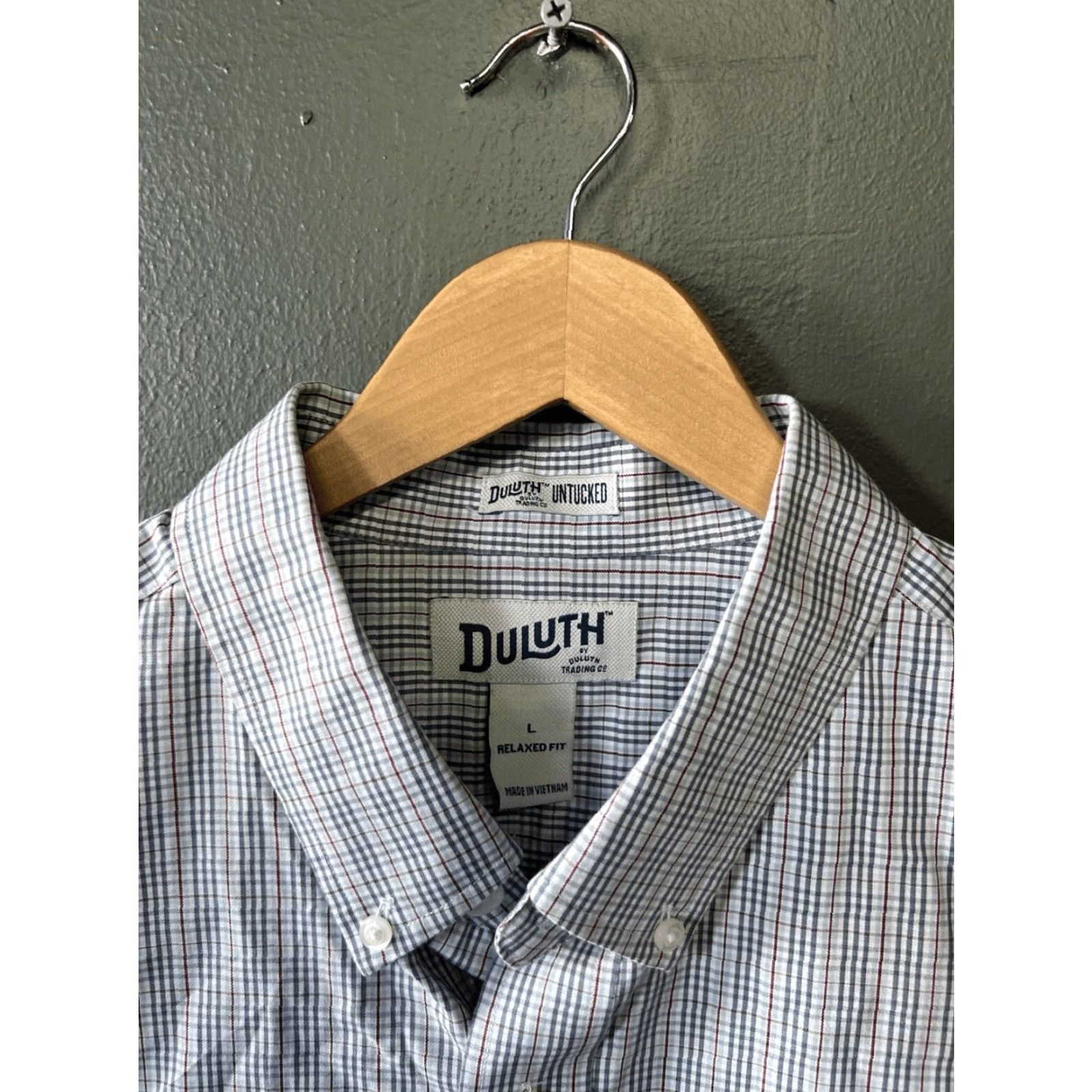 Vintage Duluth Shirt Long Sleeve Button-Up Check Blue L Mens Relaxed Fit Size L Size US L / EU 52-54 / 3 - 3 Thumbnail