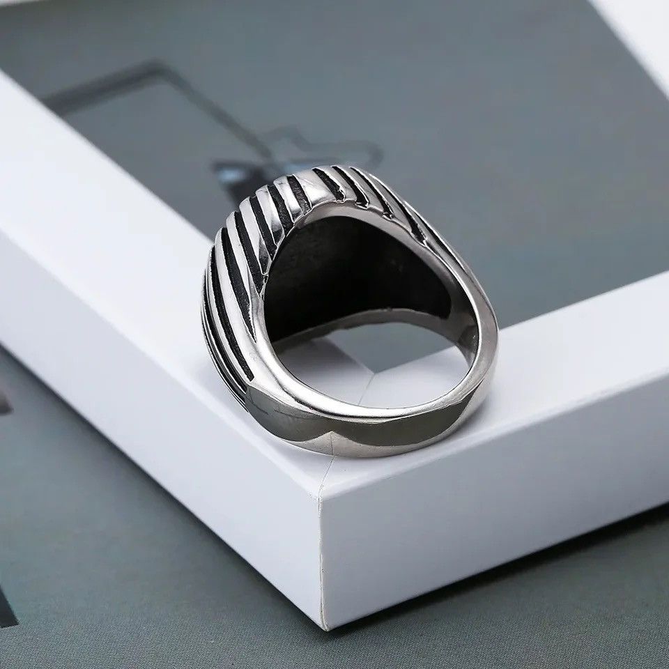 Jewelry × Vintage Fashion Retro Men's Ring Size ONE SIZE - 3 Thumbnail