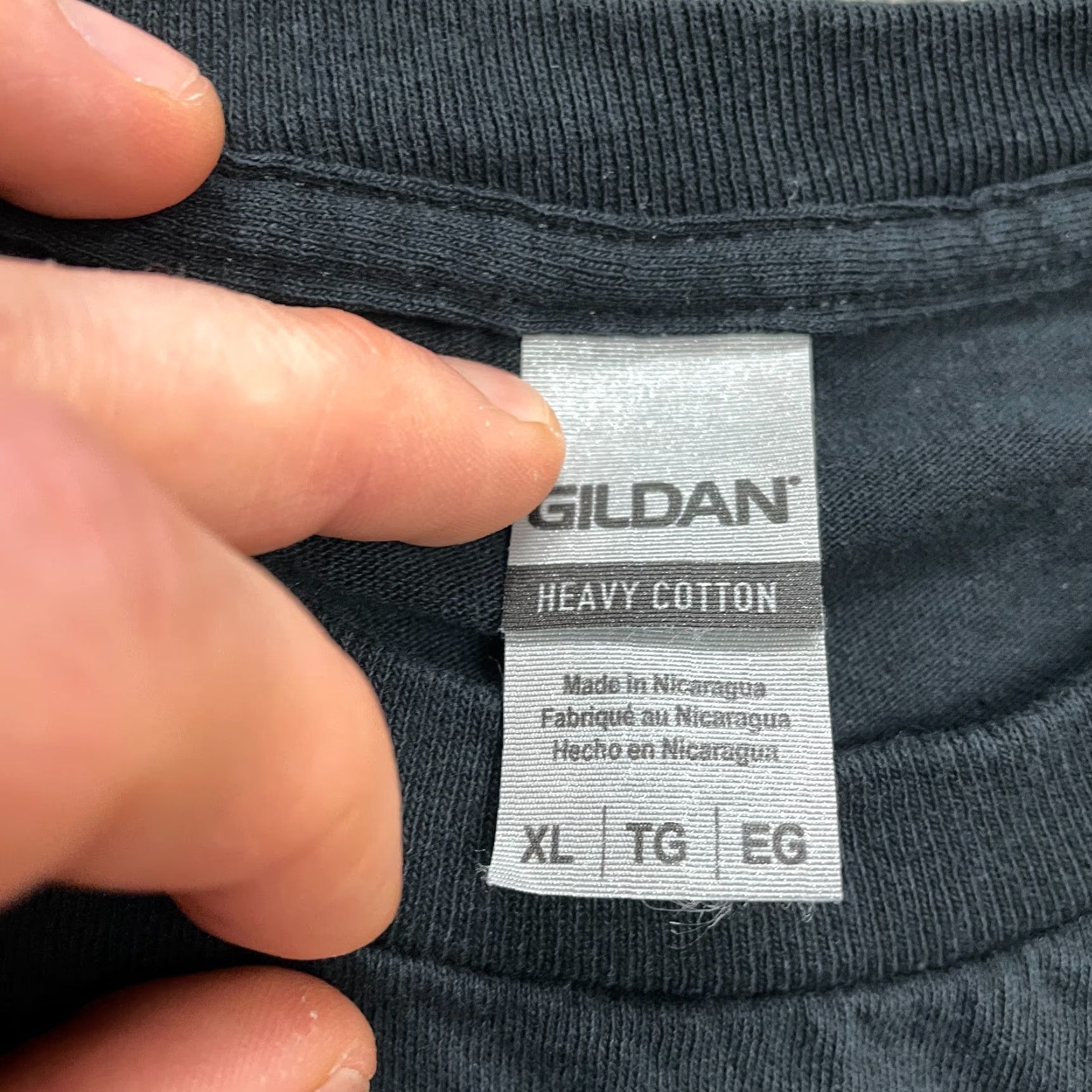 Gildan Gildan Shirt Adult XL Black Long Sleeve Crew Neck B.Fit Training Studio Top Regular Fit Cotton Blend T-Shirt Size XL / US 12-14 / IT 48-50 - 4 Thumbnail