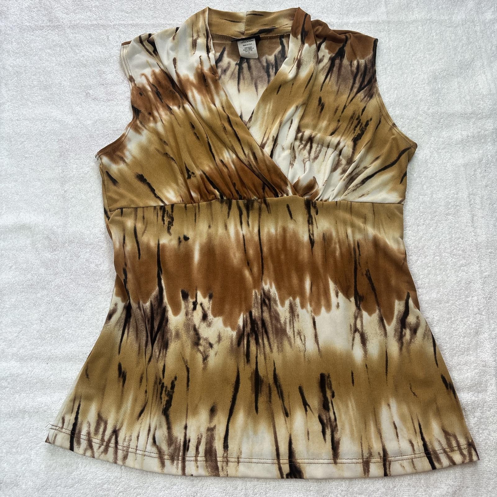 Other y2k tie die brown fitted blouse Size S / US 4 / IT 40 - 3 Thumbnail