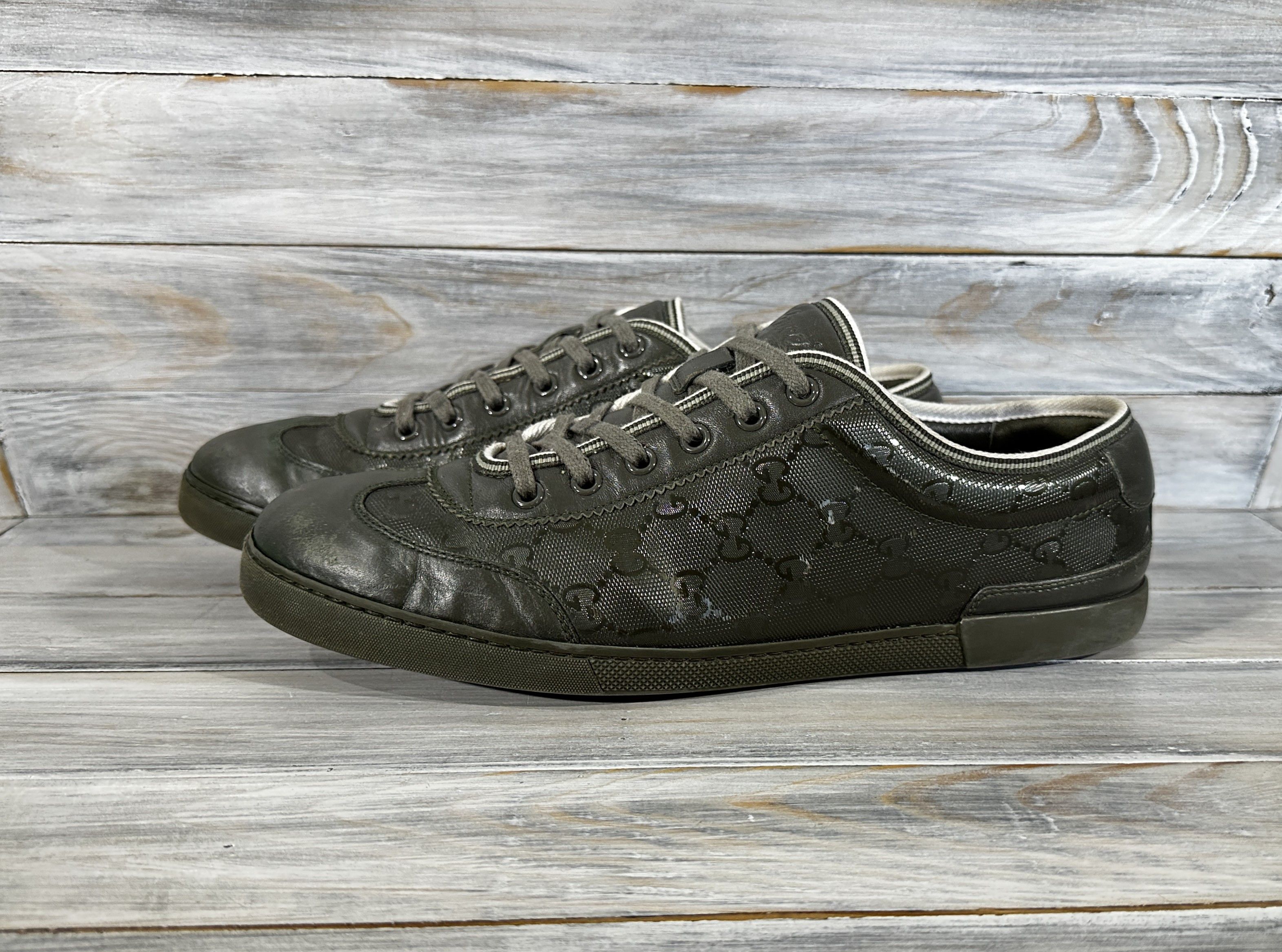 Gucci Gucci GG Monogram Men's Leather Sneakers MadeInItaly Luxury Size US 9.5 / EU 42-43 - 6 Thumbnail
