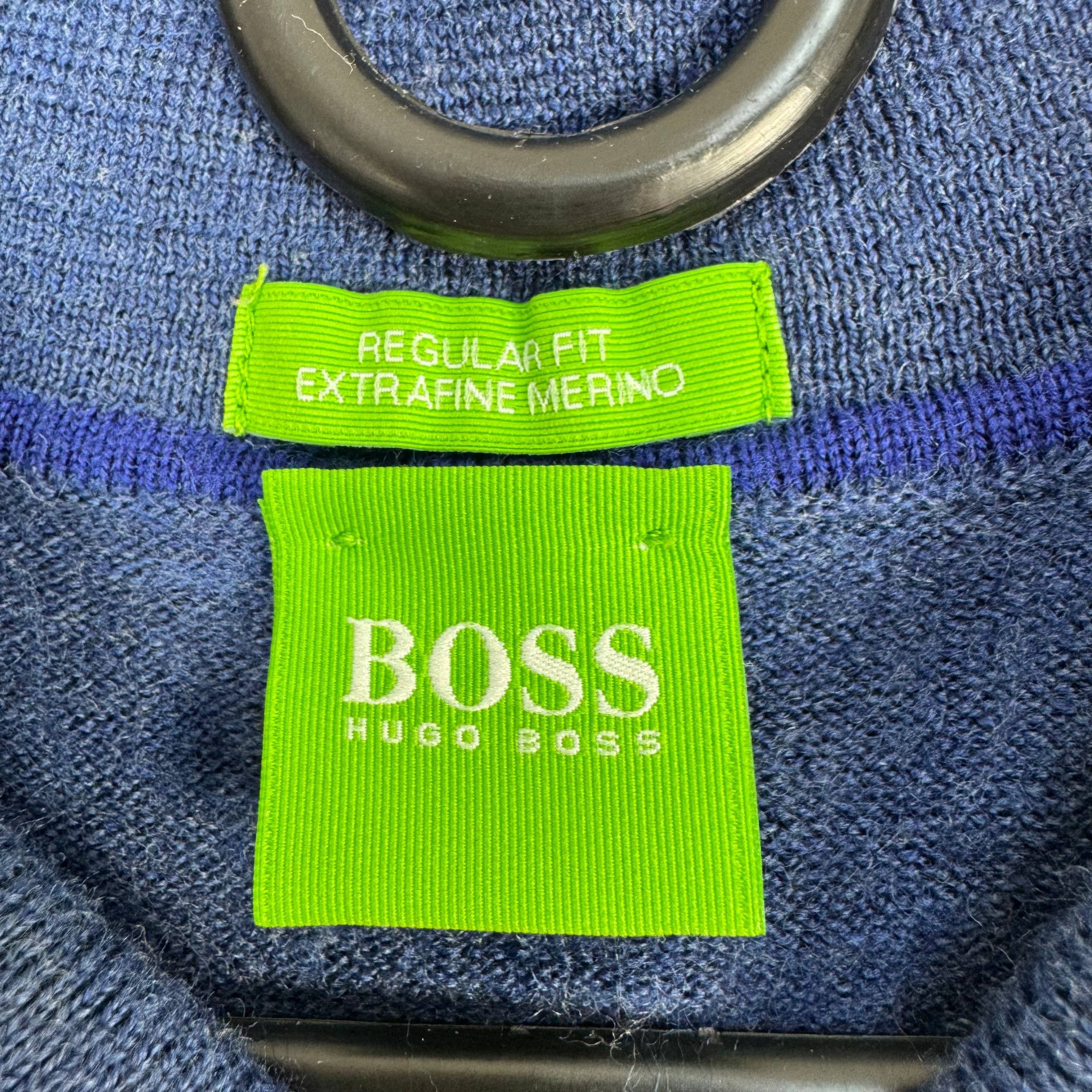 Hugo Boss Hugo Boss Knit Polo Sweater Navy Mens Size M Size US M / EU 48-50 / 2 - 3 Thumbnail
