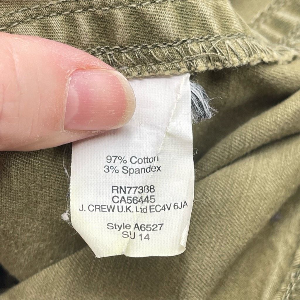 J.Crew J. Crew Womens Chino Pants Cotton Stretch Slash Pocket Taper Size 27" / US 4 / IT 40 - 5 Thumbnail