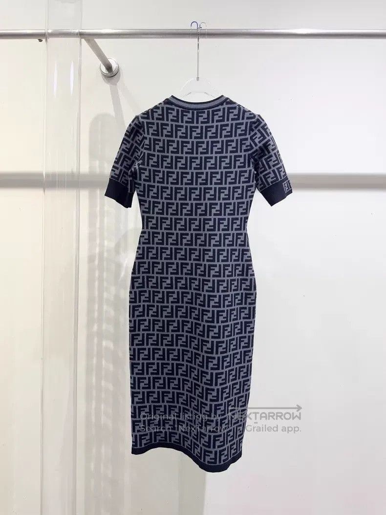 Fendi Fendi Logo All-Over Dress Size XS / US 0-2 / IT 36-38 - 3 Thumbnail