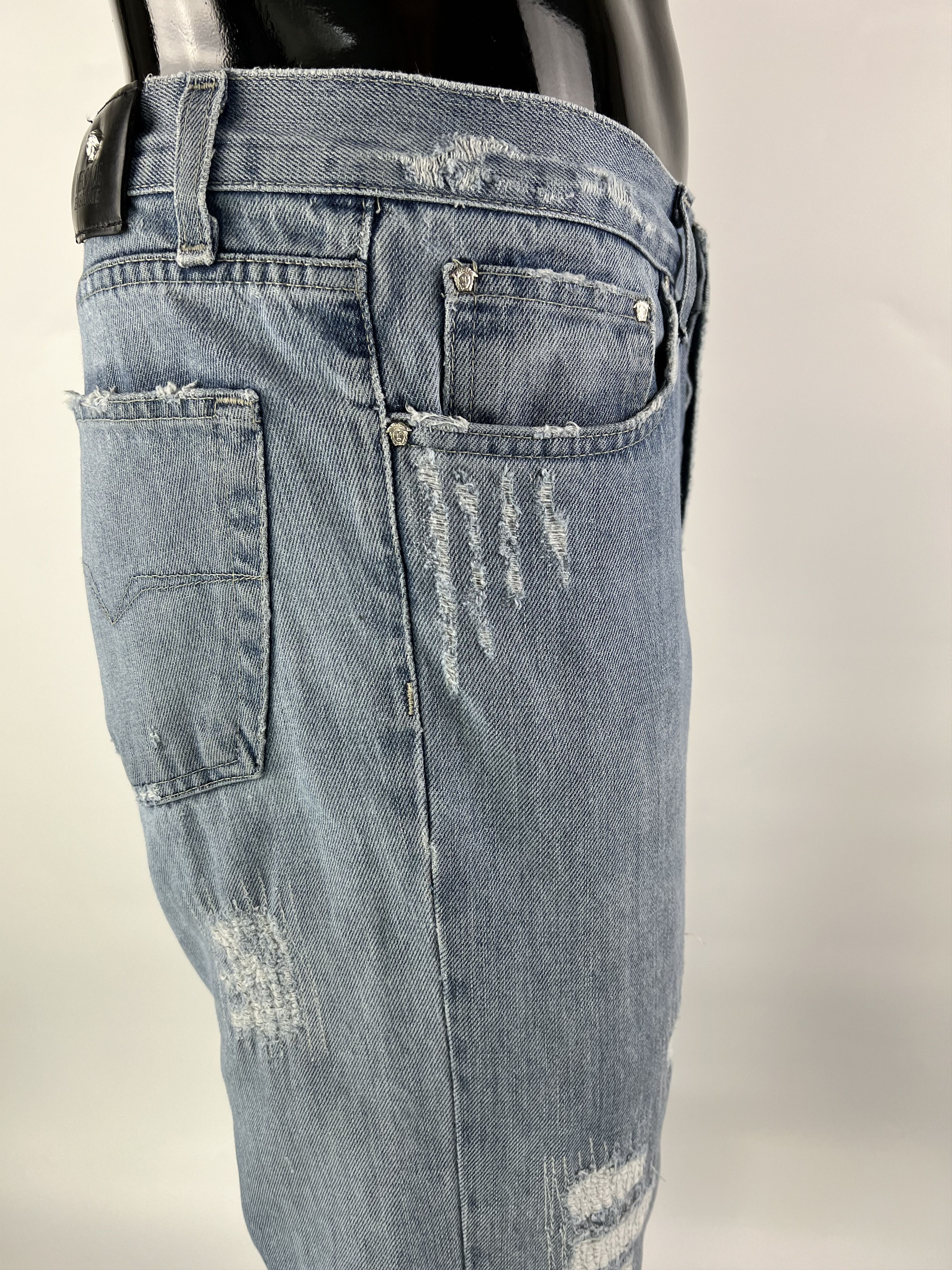 Versace Jeans Couture Rare Vintage Versace Jeans Couture Distressed Denim Pants Size US 31 - 7 Thumbnail