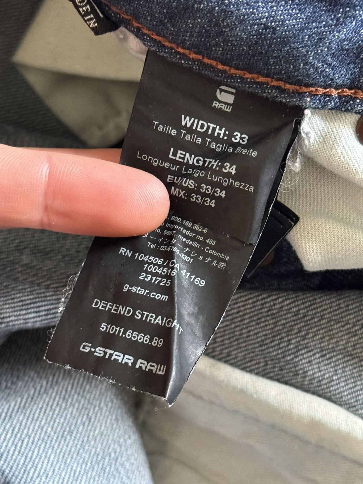 G-Star G star raw 33/34 defend straight denim pants trouser jeans Size US 33 - 10 Thumbnail