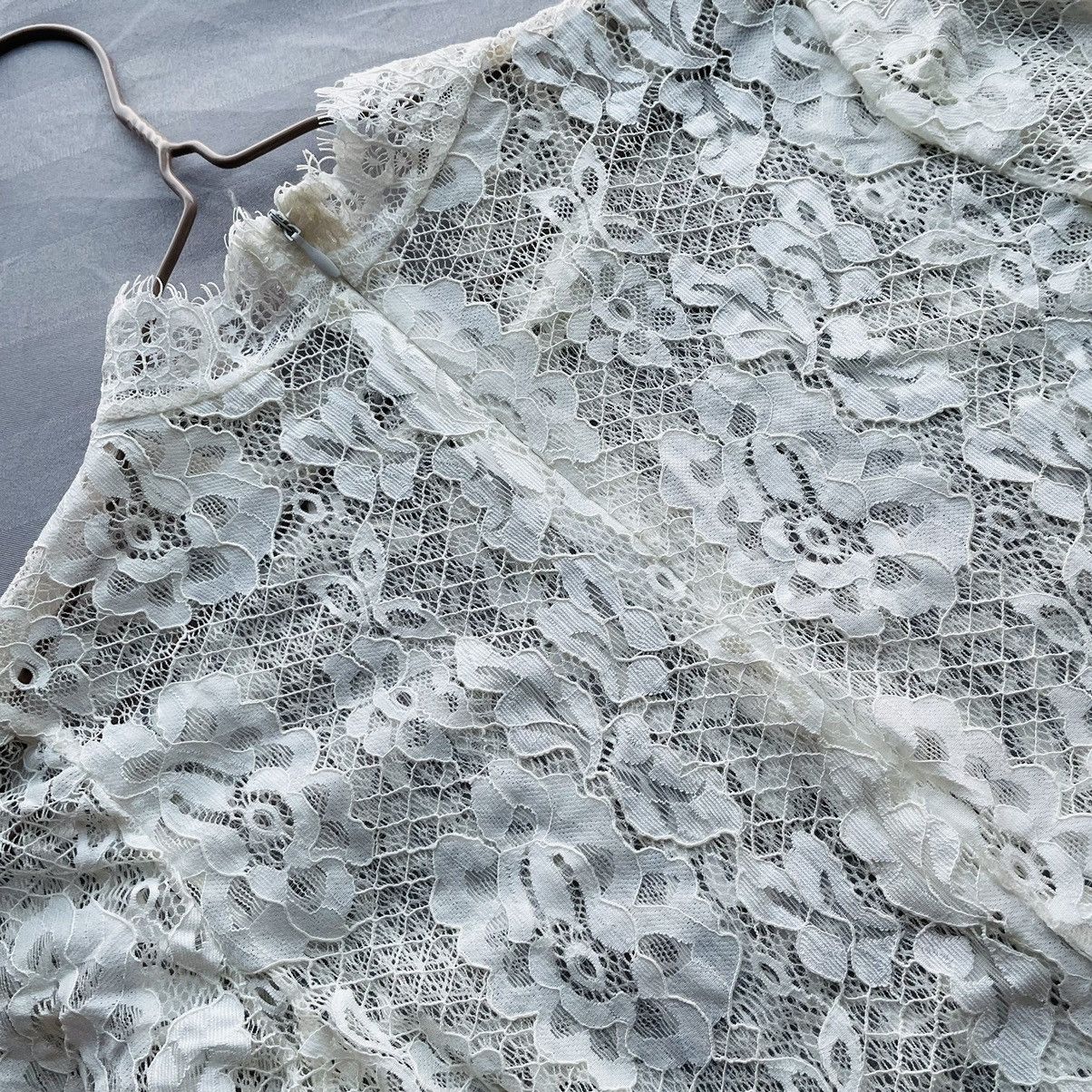20471120 × If Six Was Nine Japanese Floral Lace See Thru Mesh Top Size S / US 4 / IT 40 - 1 Thumbnail