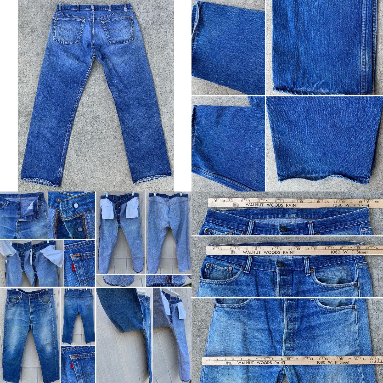 Levi's VINTAGE Levi’s 501 Jeans Button Fly Masculine Regular Inseam 31-34 Waist 38” Blue Denim Cotton 5-Pocket See Pics Mens Jeans Size US 40 / EU 56 - 8 Thumbnail