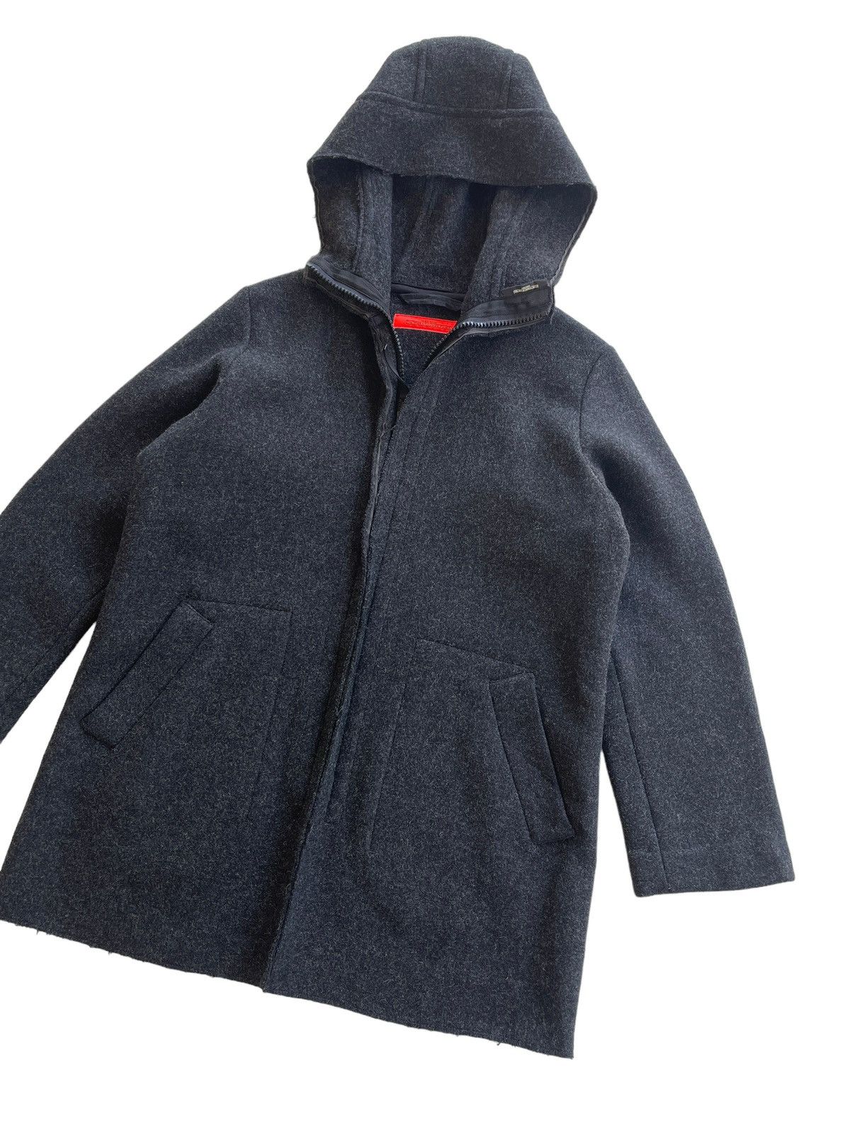 Issey Miyake 1999/2000 Zucca Wool Coat Hoodie Size US M / EU 48-50 / 2 - 6 Thumbnail