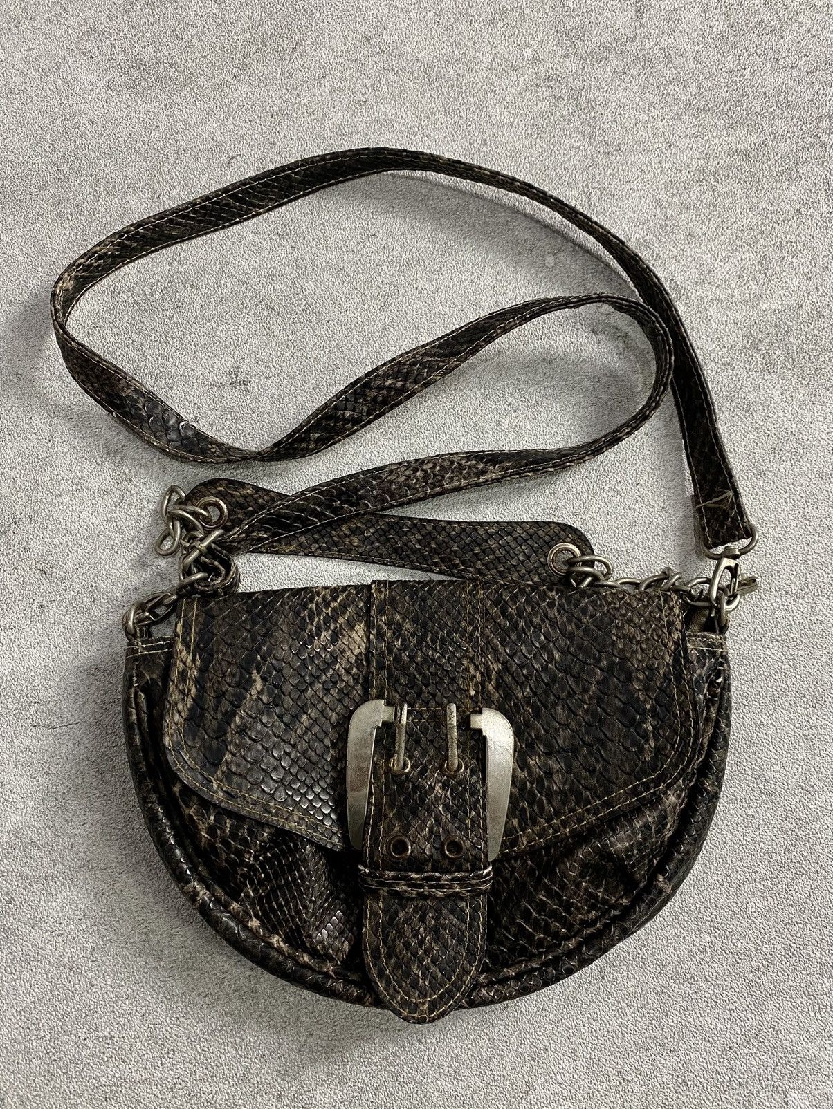14th Addiction 2000s Snake skin leather sling bag Size ONE SIZE - 2 Thumbnail