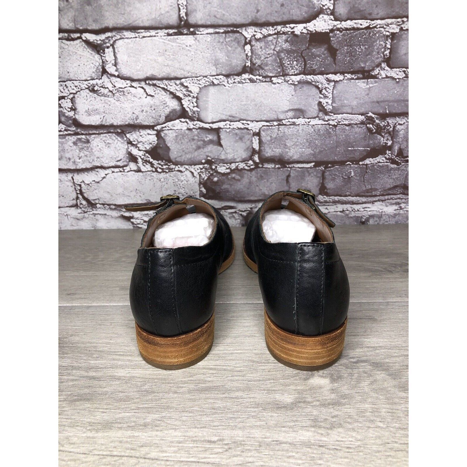 Other Kork Ease Niseda Black Leather Suede Monk Strap Oxfords Shoe Size US 8 / IT 38 - 5 Thumbnail