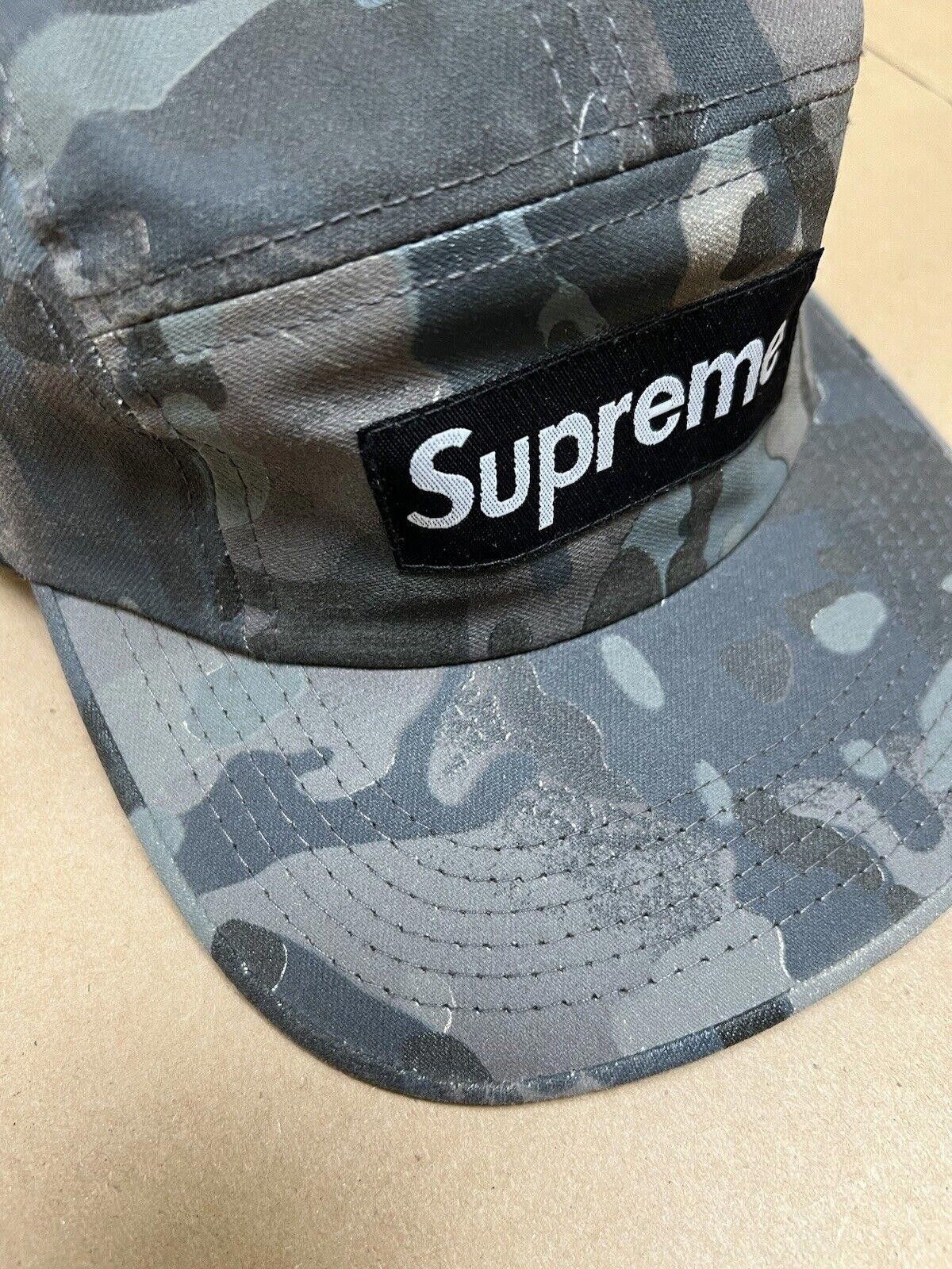Supreme Vintage Supreme 5 Panel Camp Cap Hat Gray Camo Early 2000's Size ONE SIZE - 4 Thumbnail