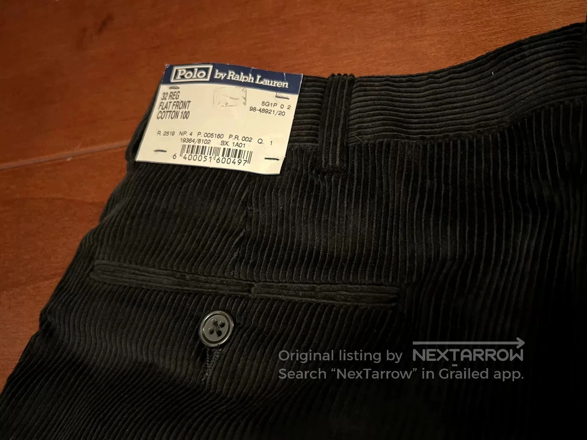 RRL Ralph Lauren POLO Ralph Lauren RRL Black Corduroy Trousers. Size US 33 - 3 Thumbnail