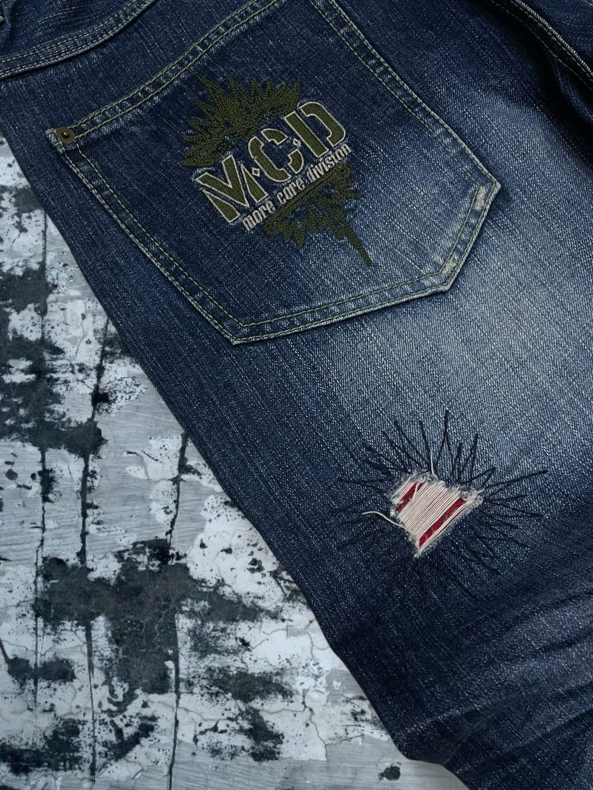 Hysteric Glamour Rare VTG 1990s Designer More Core Division Distressed Denim Size US 32 / EU 48 - 17 Thumbnail
