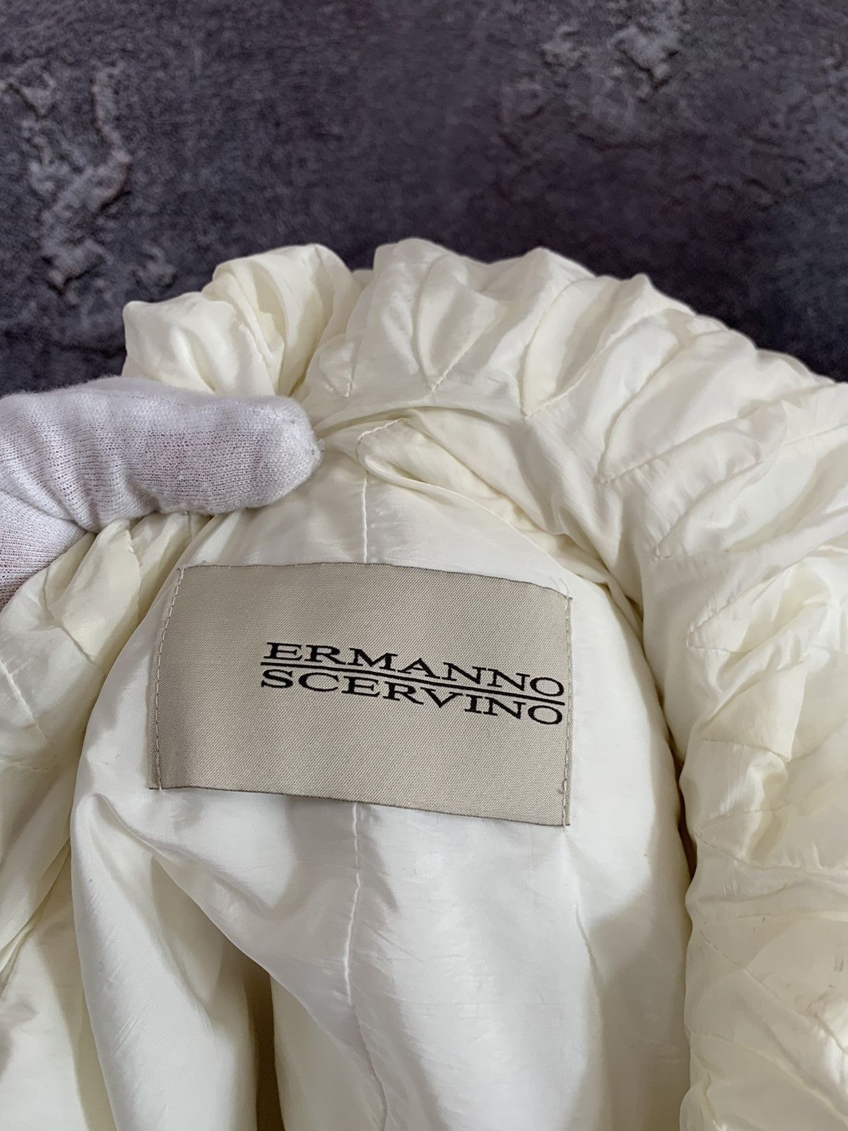 Ermanno Scervino ERMANNO SCERVINNO White Down Puffer Jacket Women’s L size Size L / US 10 / IT 46 - 14 Thumbnail