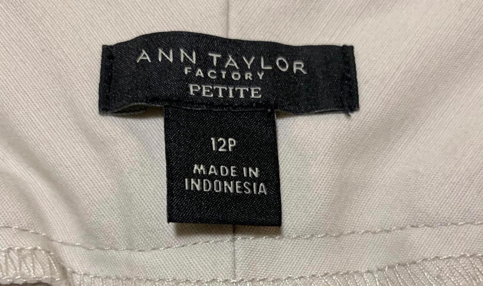 Other Ann Taylor Factory Petite Women's Trousers Size 12P Beige Size 34" / US 12 / IT 48 - 3 Thumbnail