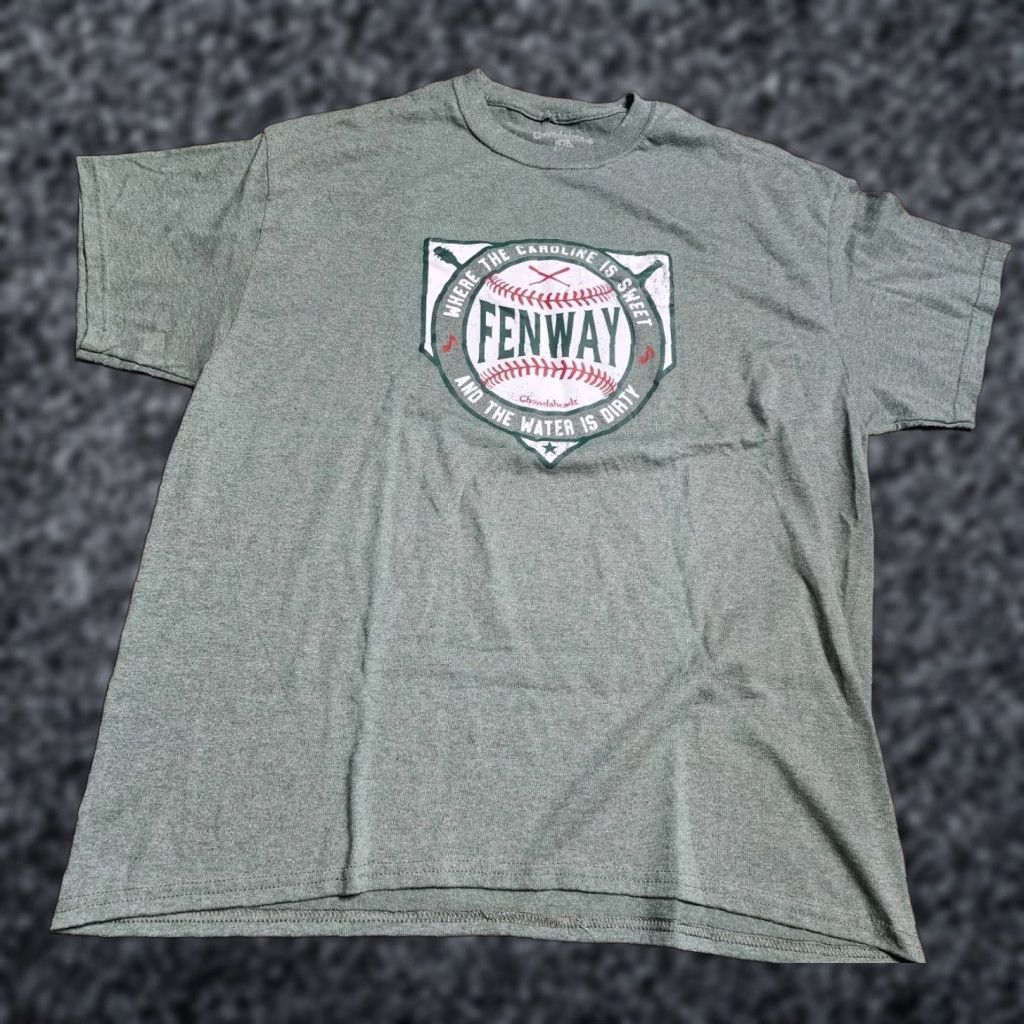 Vintage Vintage Chowdaheadz Mens XL Fenway Park Baseball T-Shirt Red Sox Green Cotton Short Sleeve Size US XL / EU 56 / 4 - 1 Thumbnail