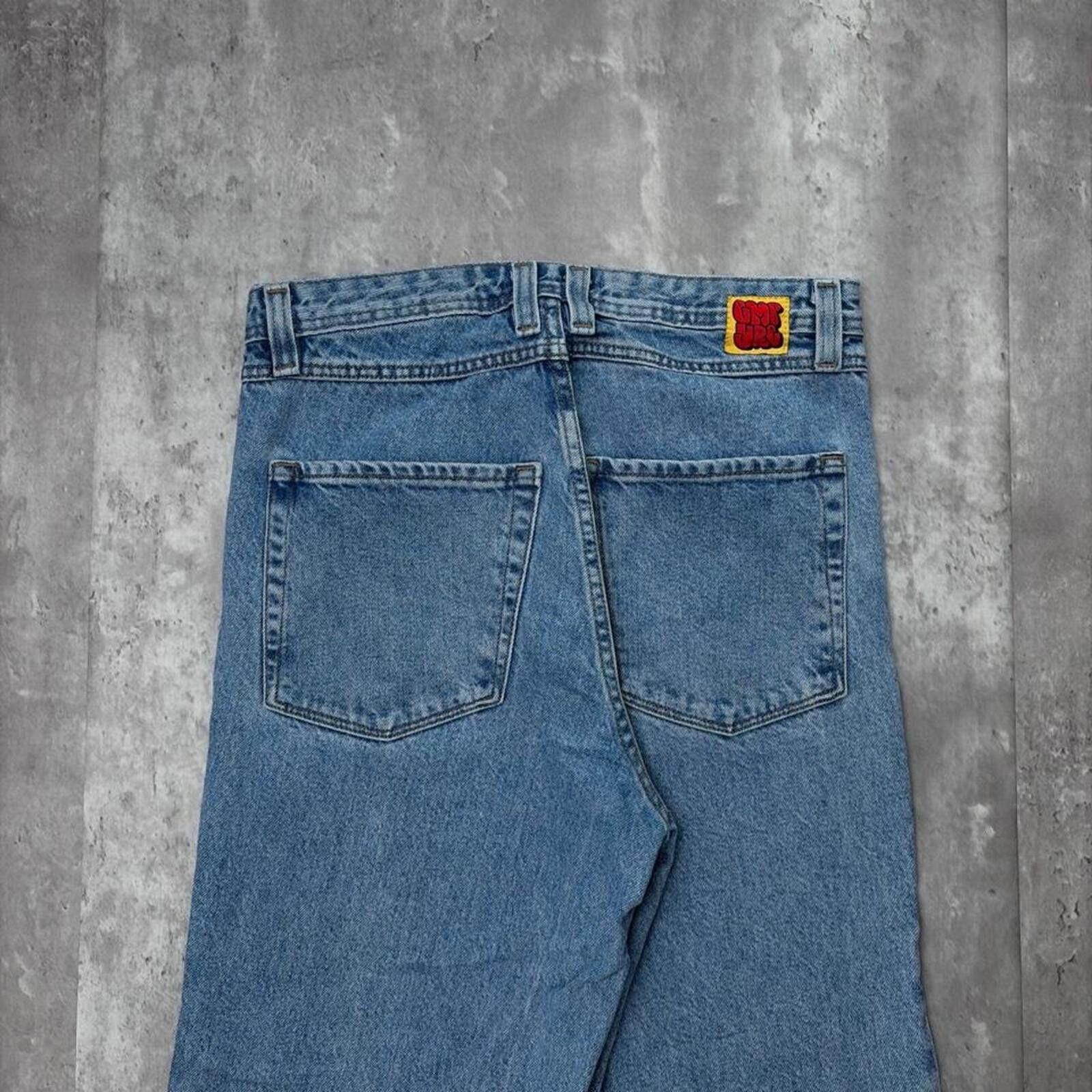 Empyre Y2K Light Wash Empyre Grunge Skater Baggy Denim Jeans Size 36" / US 14 / IT 50 - 3 Thumbnail