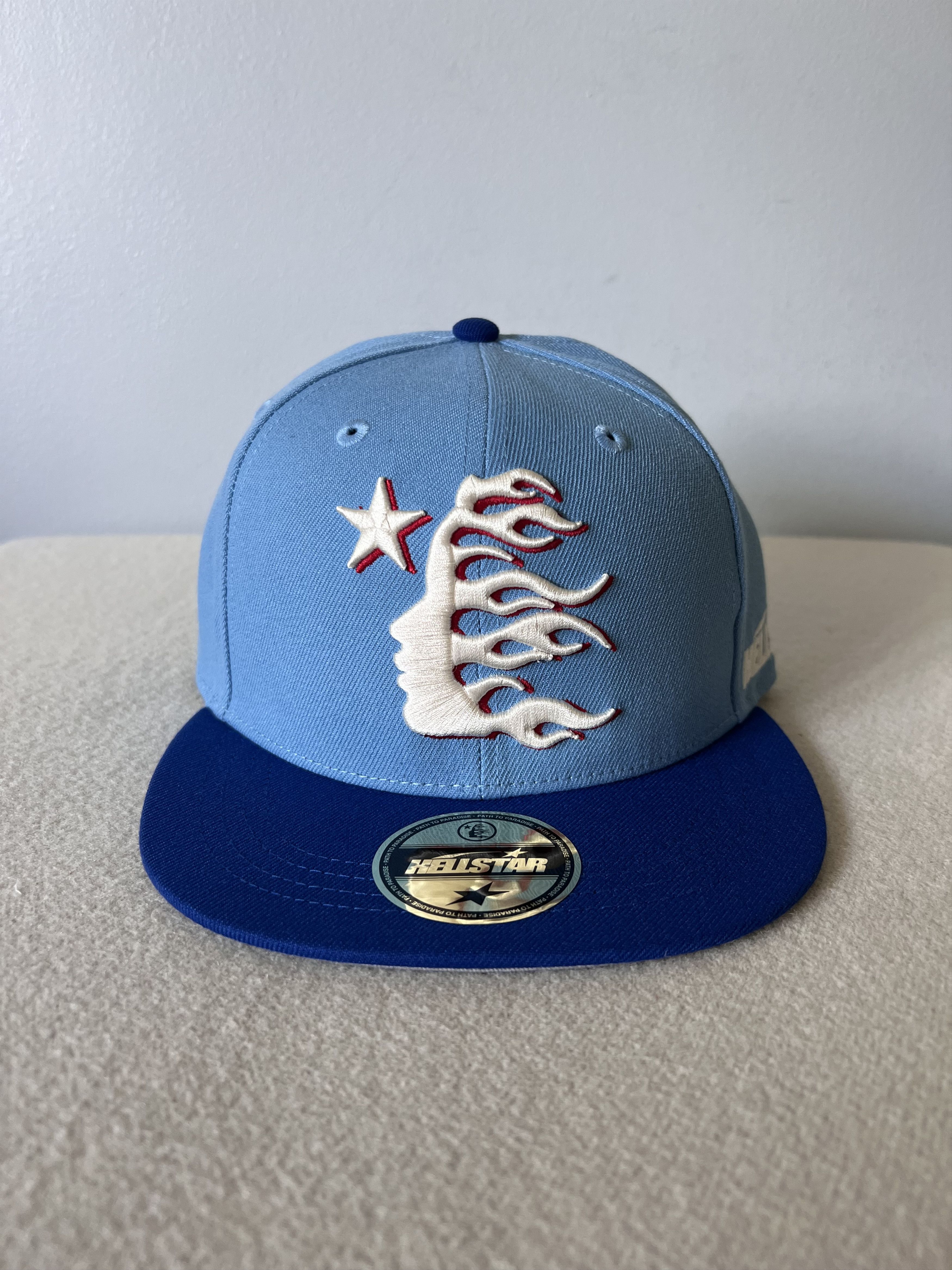 帽子 Hellstar OG Logo Rhinestones Fitted Hat Hellstar OG Logo Rhinestones 59Fifty Fitted Hat Grey Men's