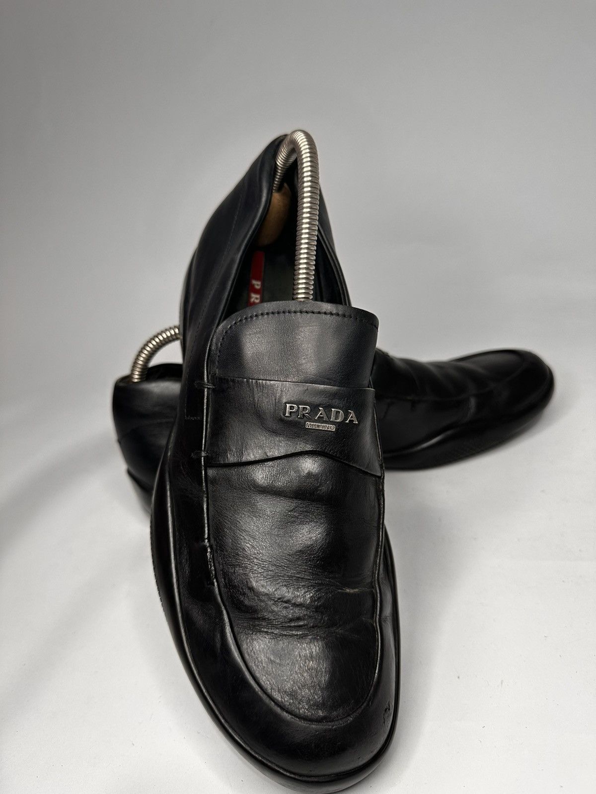 Prada PRADA MILANO 4D2008 LOGO STAMP VAMP DRIVING LOAFER. Size US 8 / EU 41 - 7 Thumbnail