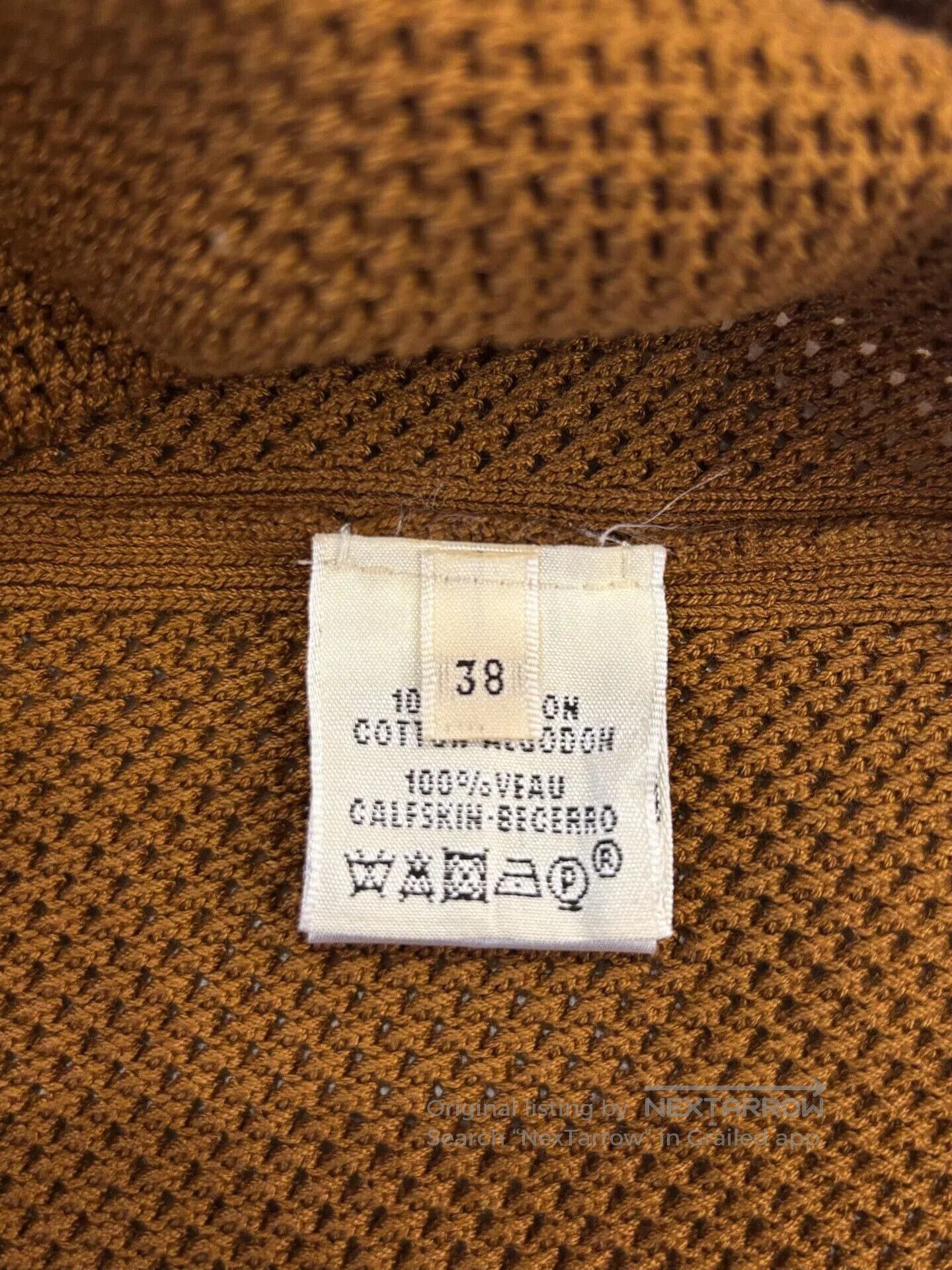 Hermes Hermes Brown Mesh Stripe Logo Tee. Size S / US 4 / IT 40 - 5 Thumbnail
