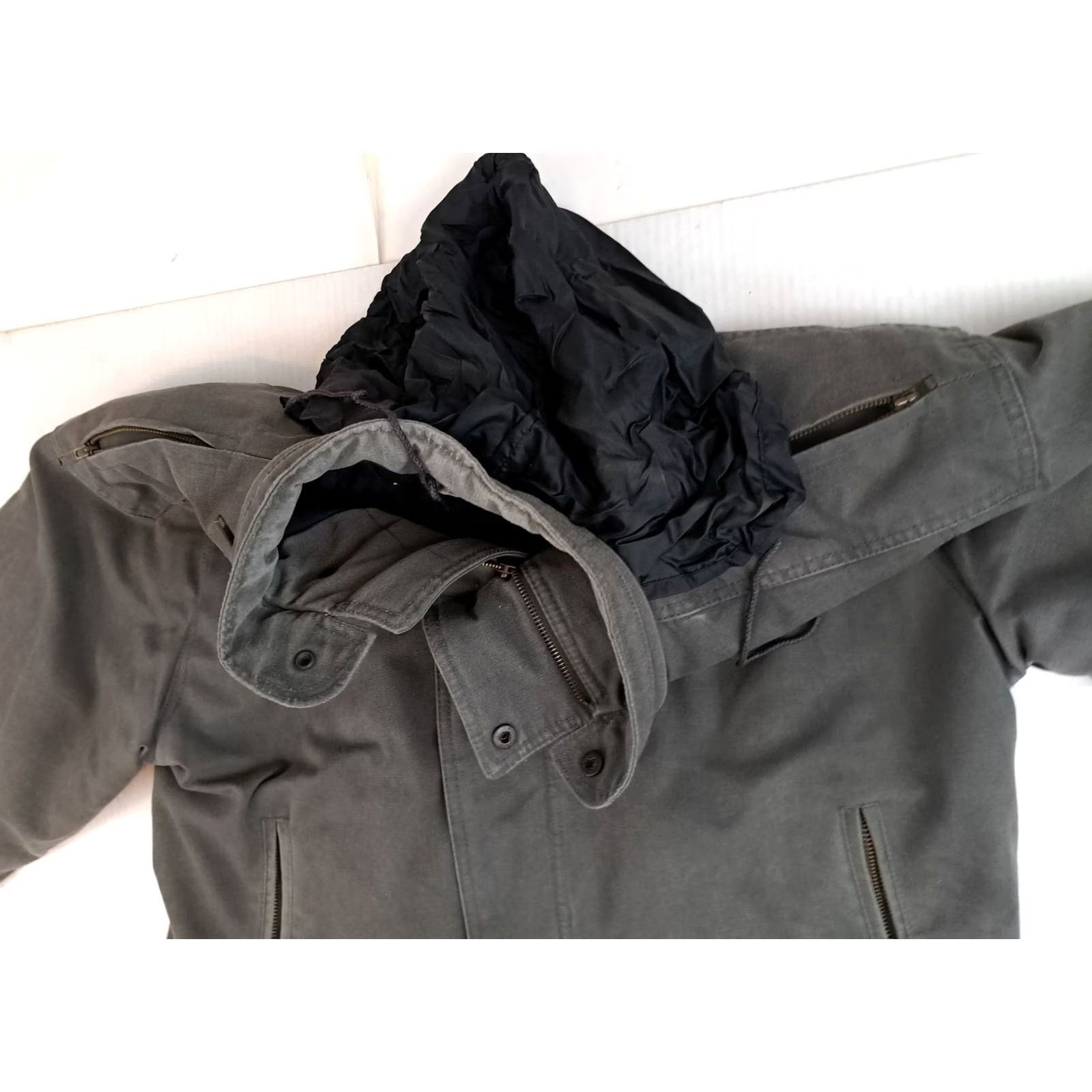 Vintage VINTAGE Chess King Bomber Jacket Gray 80s Full Zip Insulated Mid-Length Men L Size US L / EU 52-54 / 3 - 7 Thumbnail