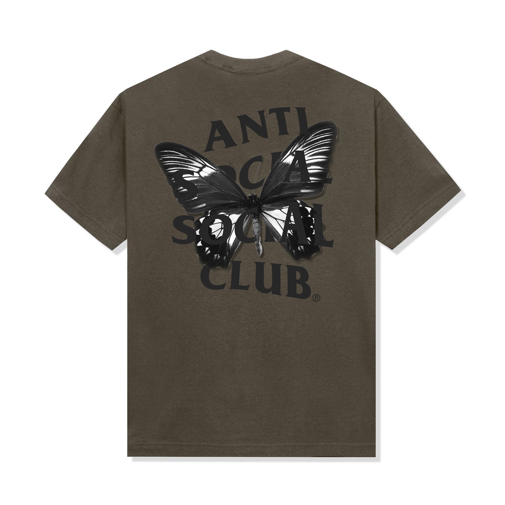 Anti Social Social Club Hidden Sky Tee Brown Brand New DS