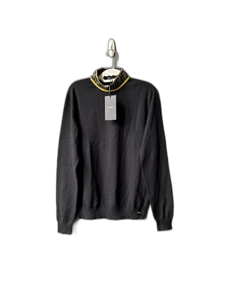 Fendi Fendi Knit Sweater with Patterned Collar Size US L / EU 52-54 / 3 - 1 Thumbnail
