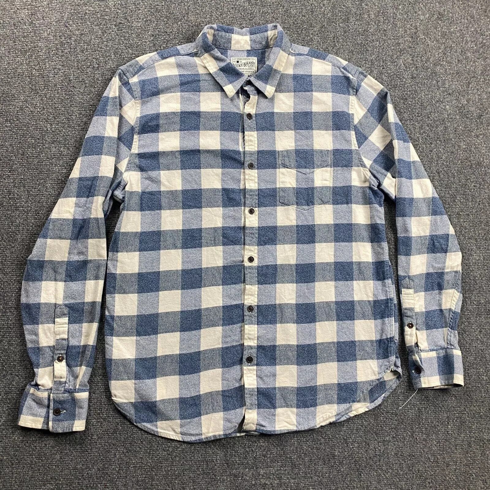 Lucky Brand Lucky Brand Flannel Shirt Mens Large Check Saturday Stretch Size US L / EU 52-54 / 3 - 1 Thumbnail