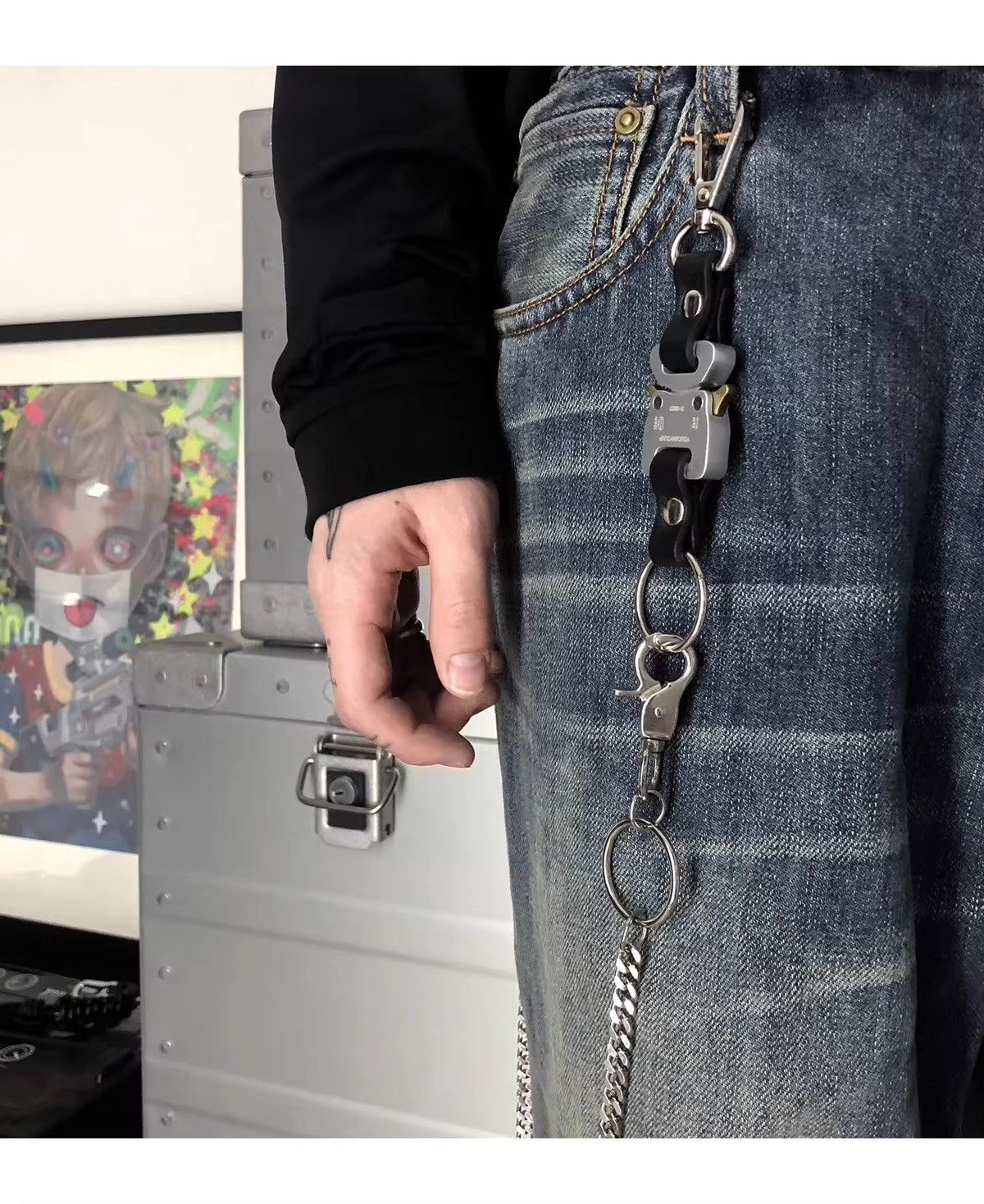 Japanese Brand × Jewelry Fashion Multifunctional Cowhide Ieather Pants Chain Size ONE SIZE - 5 Thumbnail