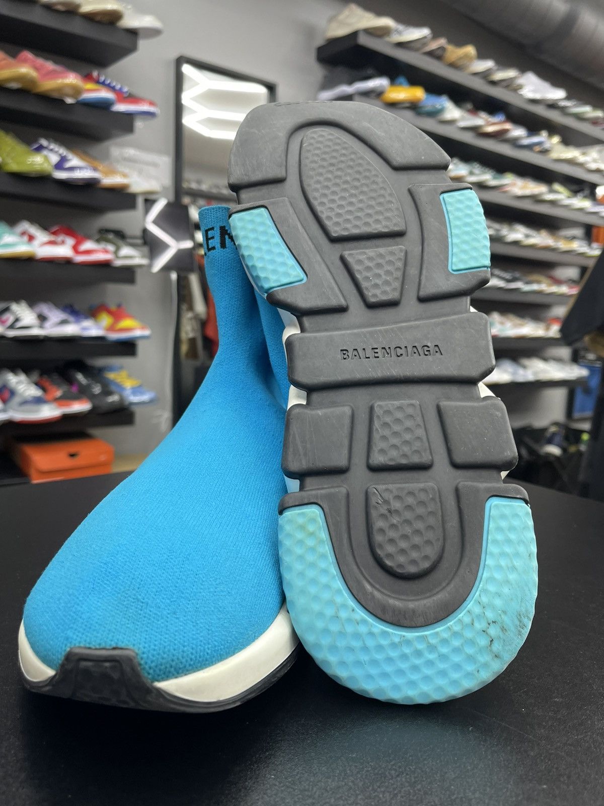 Balenciaga Size 13US/46EU - Balenciaga Speed Sock Runner Blue Size US 13 / EU 46 - 8 Thumbnail