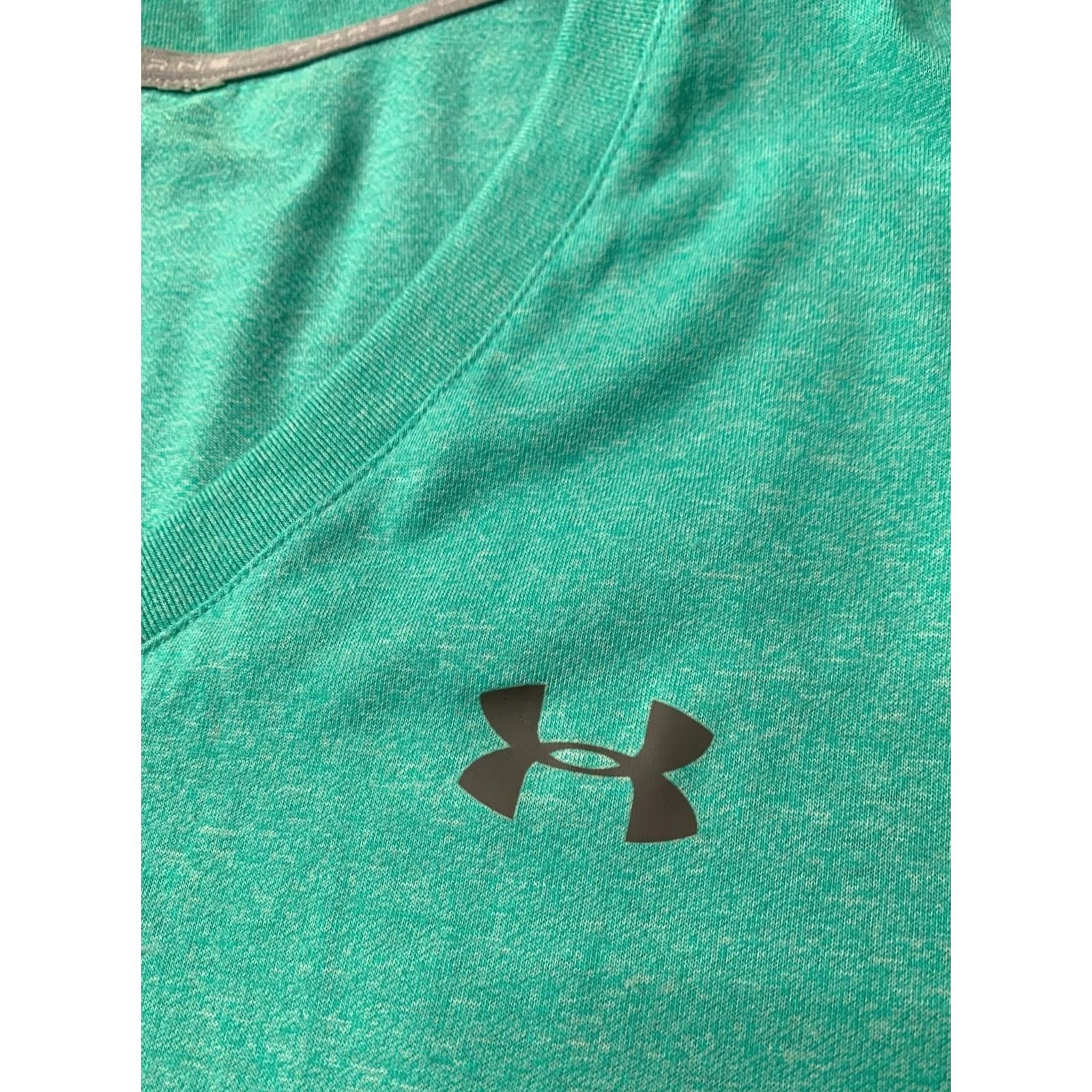 Under Armour UNDER ARMOUR WOMEN Threadborne TRAINING SHIRT Jersey T-Shirt XL Mint and Black Regular Short Sleeve Running Shirt Women 90s-Run Size XL / US 12-14 / IT 48-50 - 2 Thumbnail