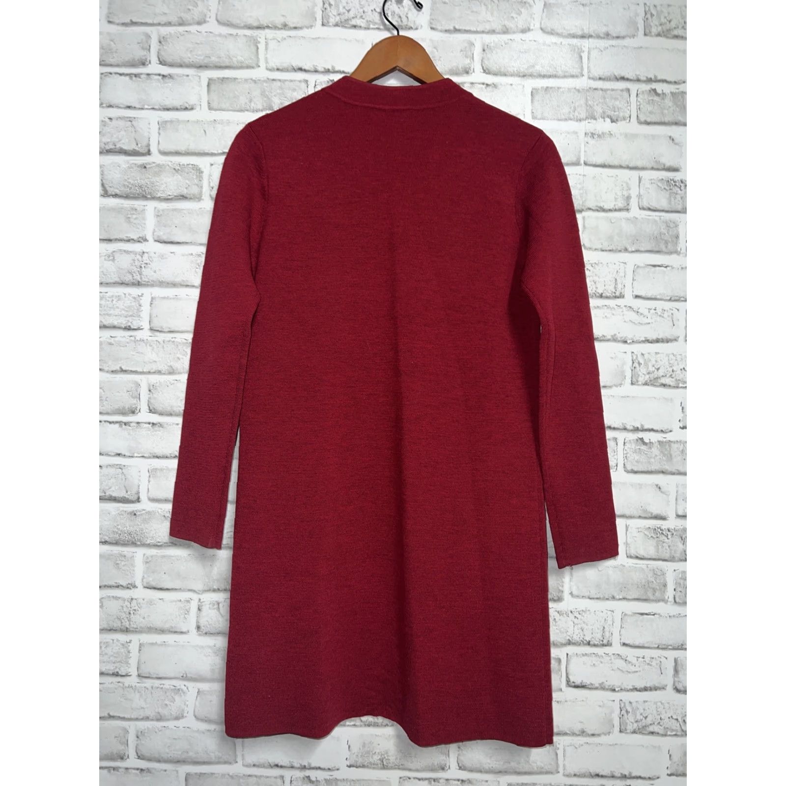 Eileen Fisher Eileen Fisher Red Open Sweater Womens Size XS Size XS / US 0-2 / IT 36-38 - 4 Thumbnail