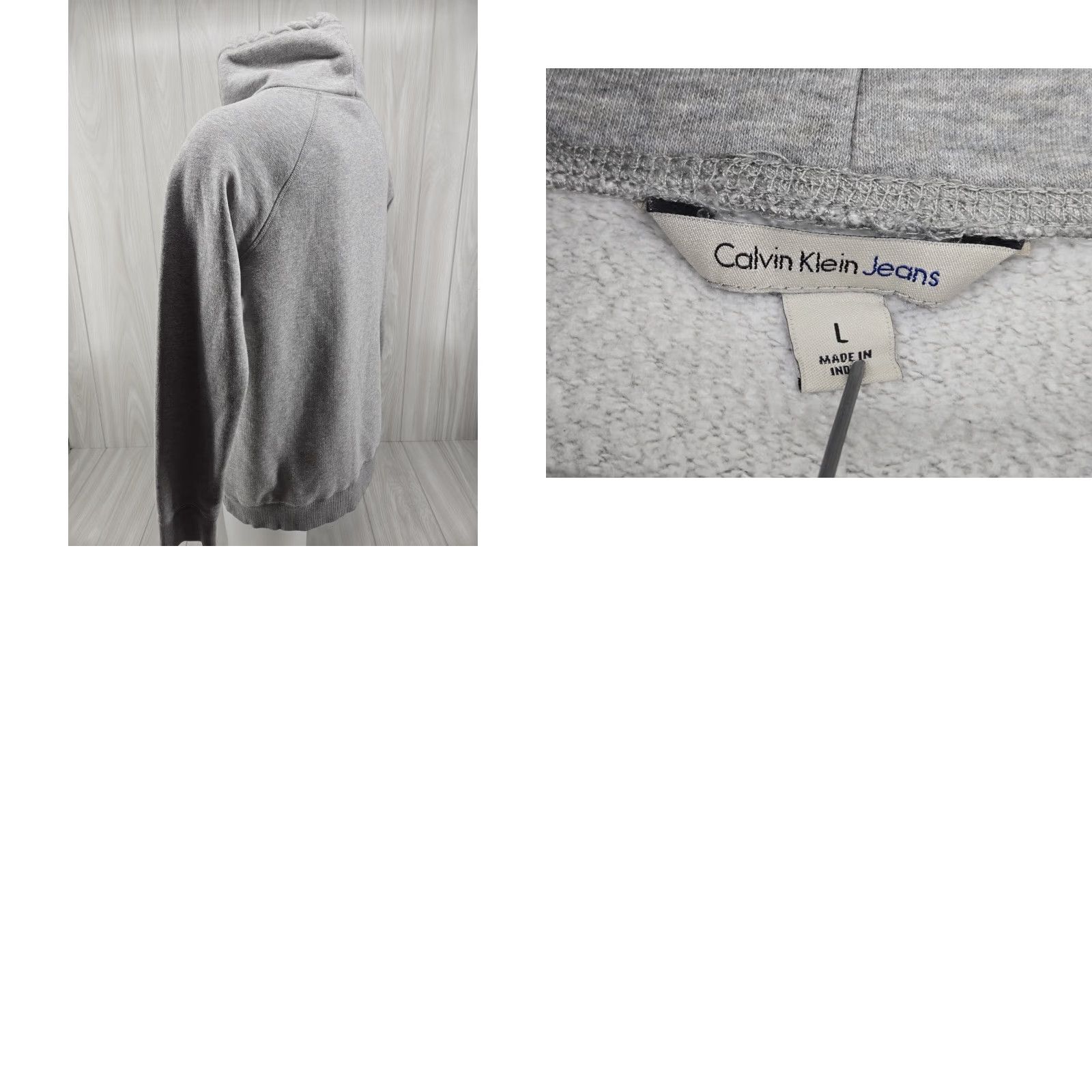 Calvin Klein Calvin Klein Sweatshirt Cowlneck Gray Size L Women's Pullover Activewear Decade Logo Plain Solid Knit Size L / US 10 / IT 46 - 8 Thumbnail