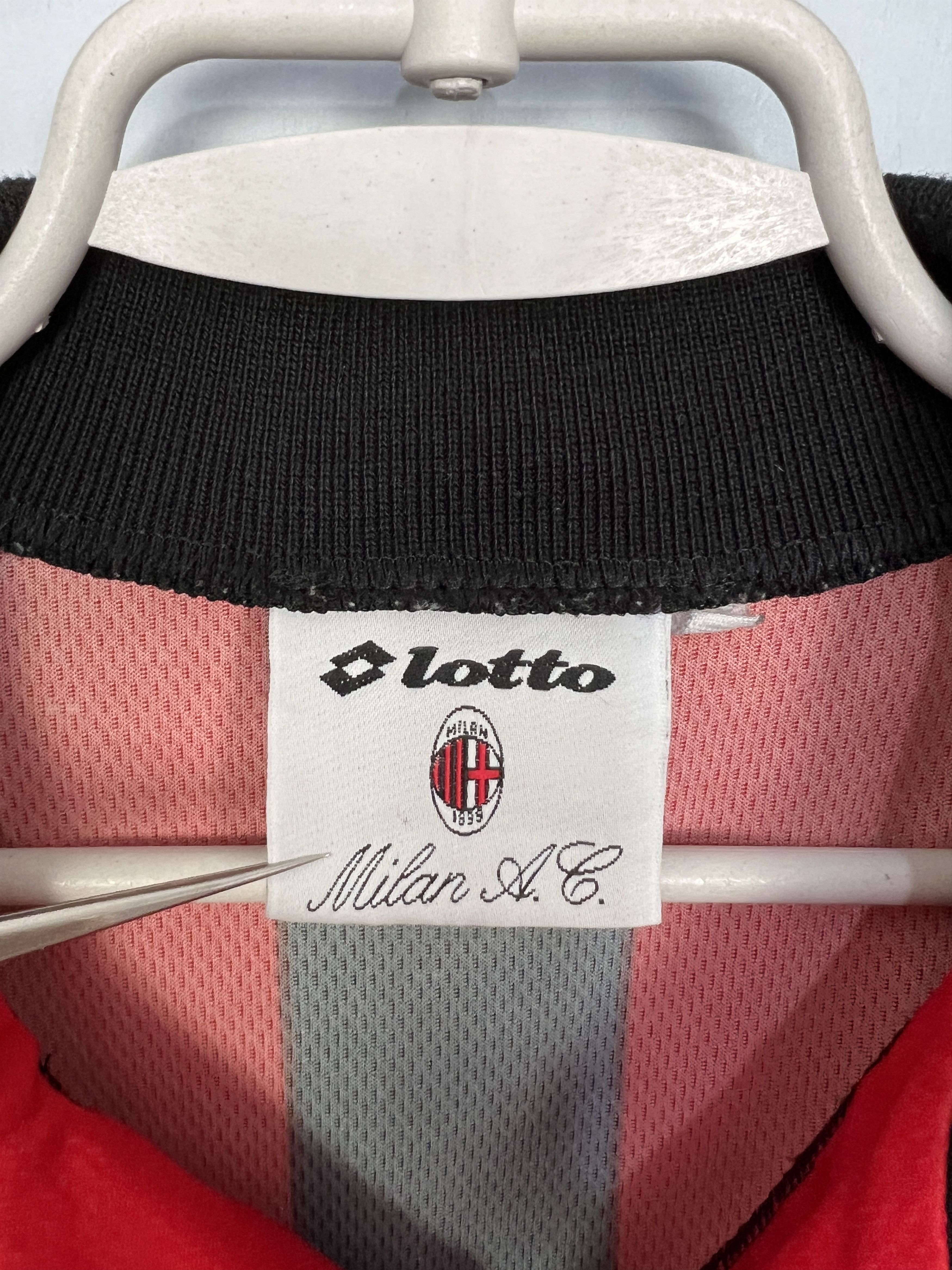 Lotto Sport AC Milan Home football shirt 1994 Soccer Lotto Maglia Mens Size US L / EU 52-54 / 3 - 6 Thumbnail