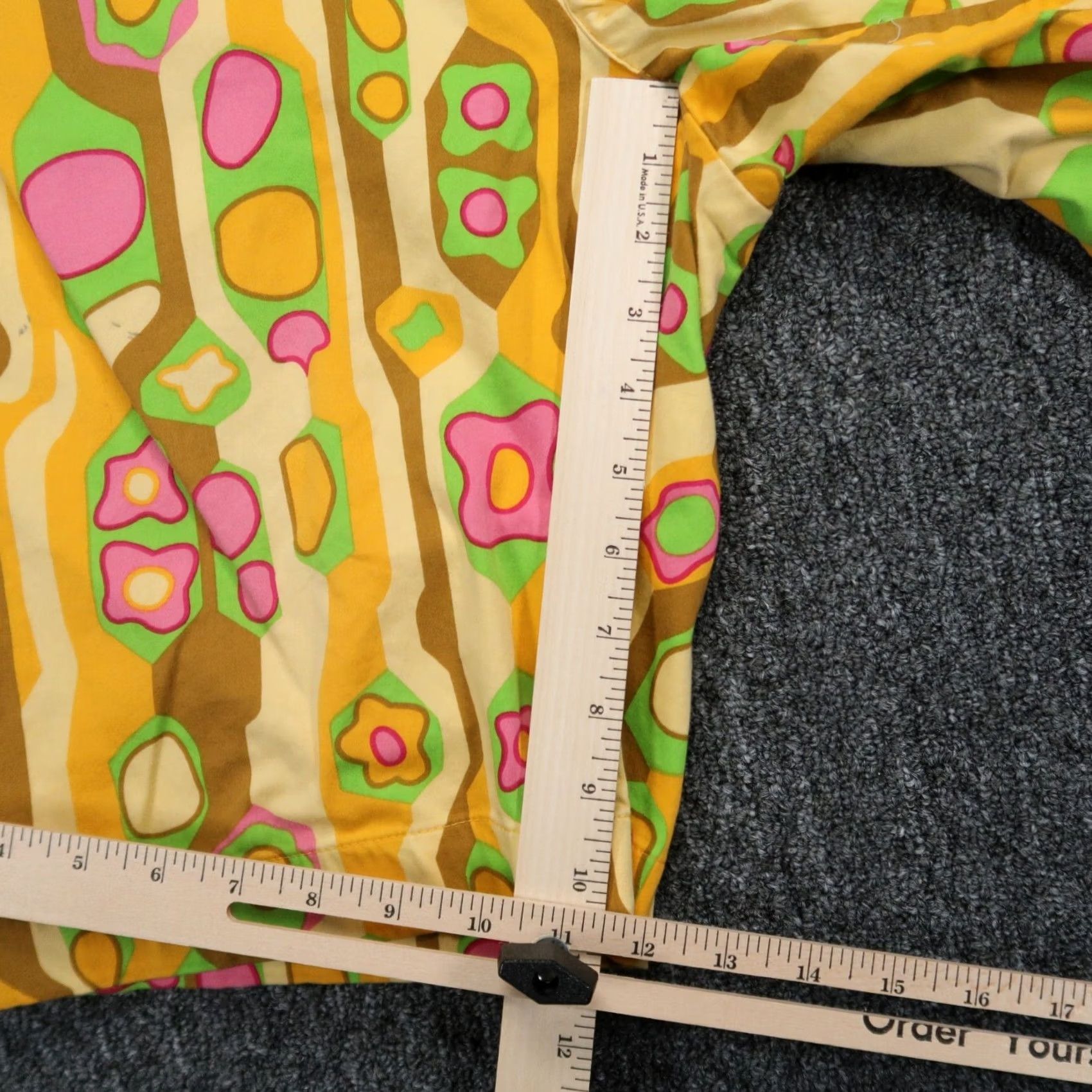 Vintage Loudmouth Golf Shorts Mens 32 Yellow Abstract Geo 70s Print Chino Stretch Shirt Size US 32 / EU 48 - 7 Thumbnail