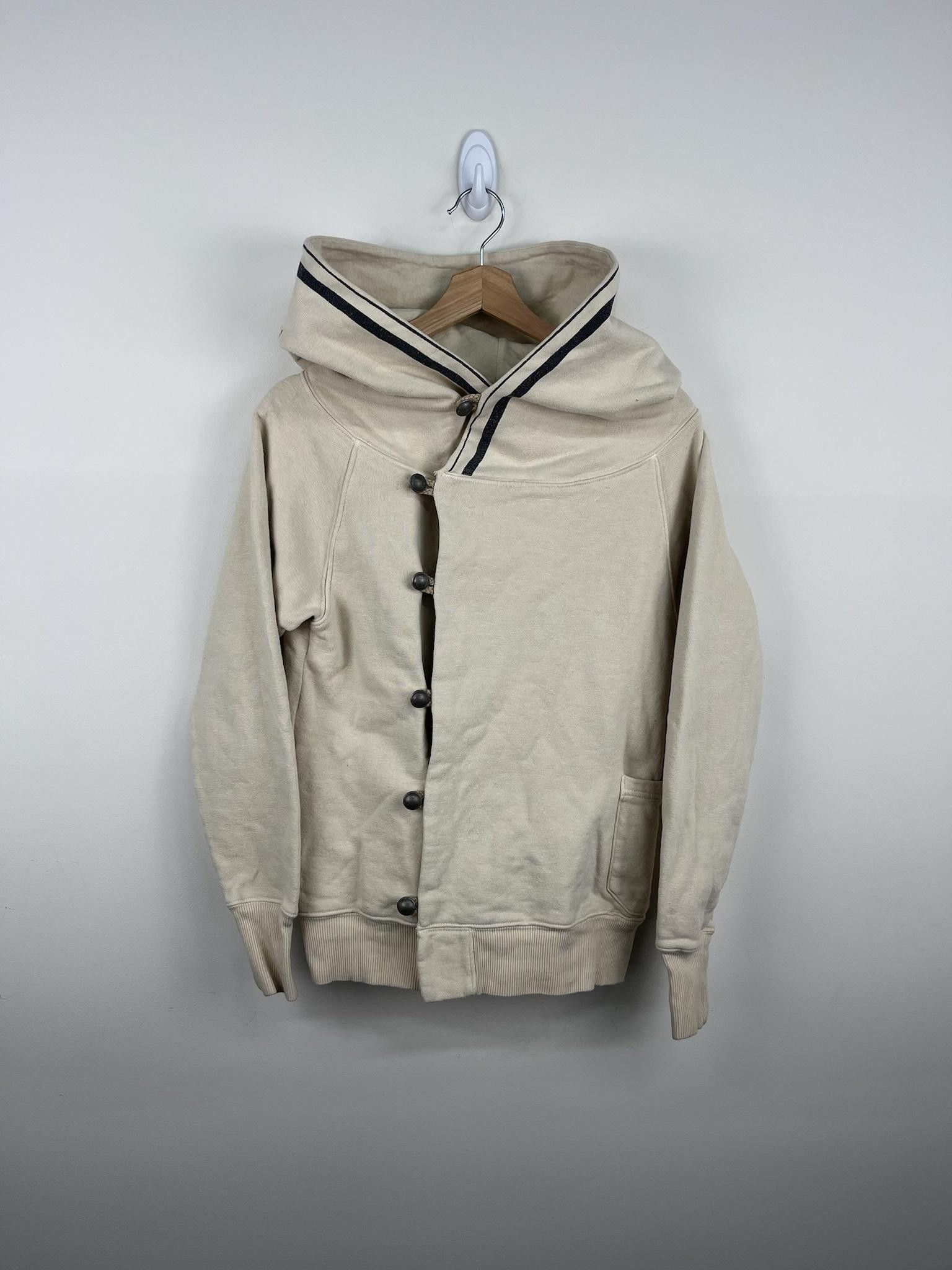 image of Kapital Anchor Hood Hoodie in White, Men's (Size Small)