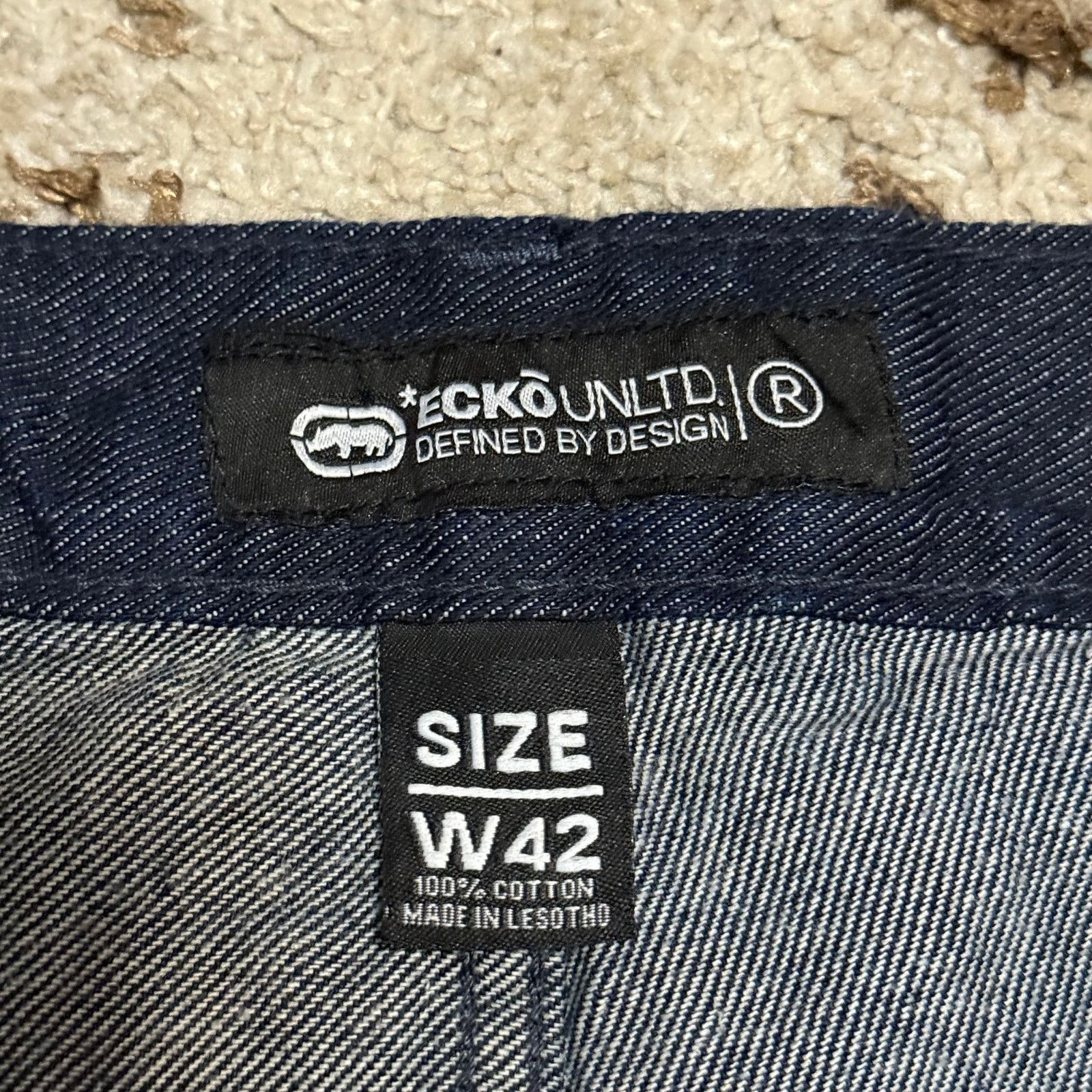 Ecko Unltd. Ecko Unltd Baggy Jean Shorts Size 42 Dark Wash Y2K Size US 42 / EU 58 - 5 Thumbnail